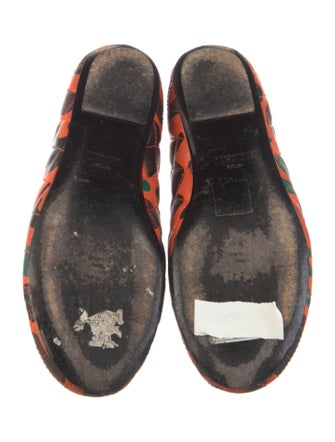 Moschino Leather Printed Ballet Flats