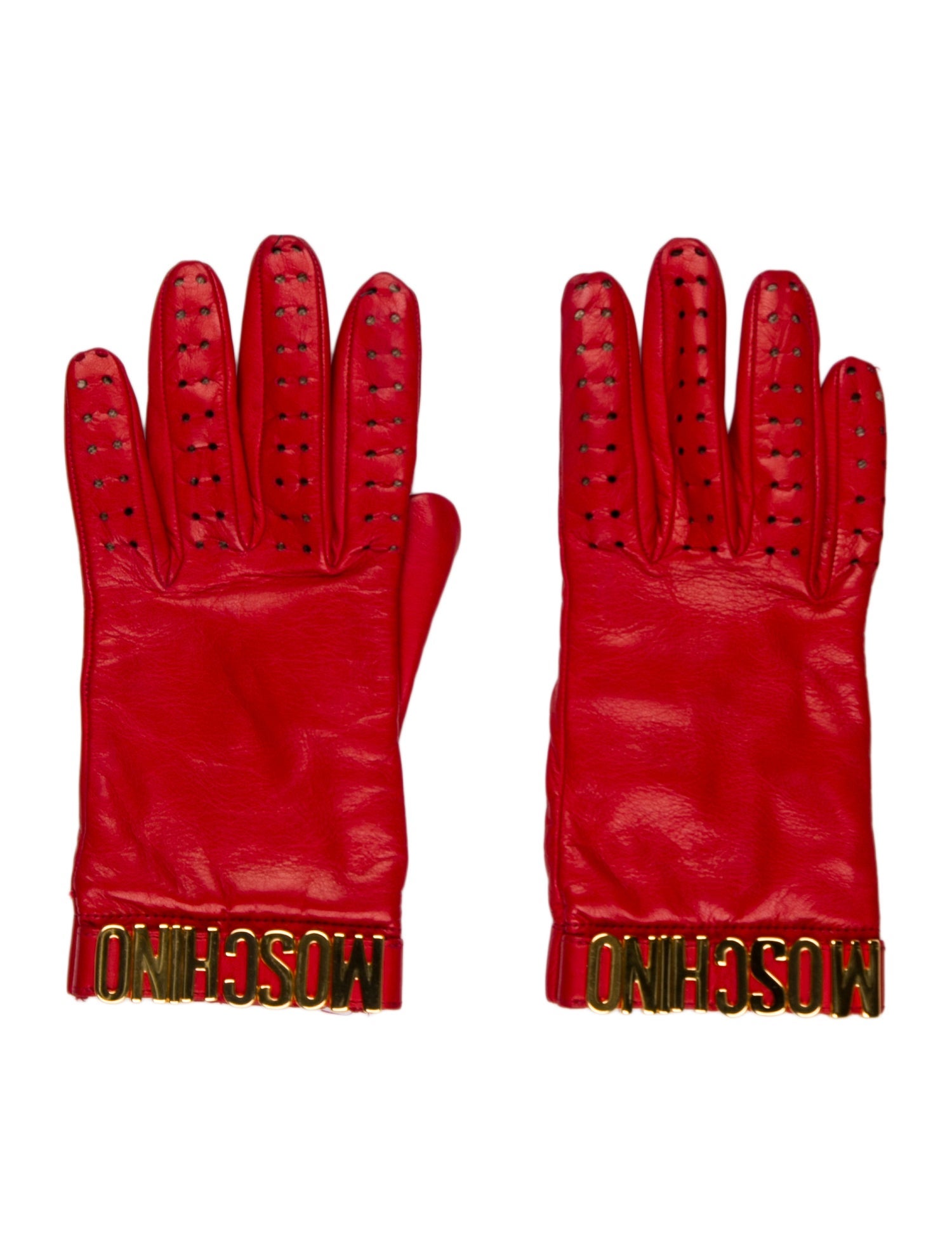 Moschino Leather Gloves
