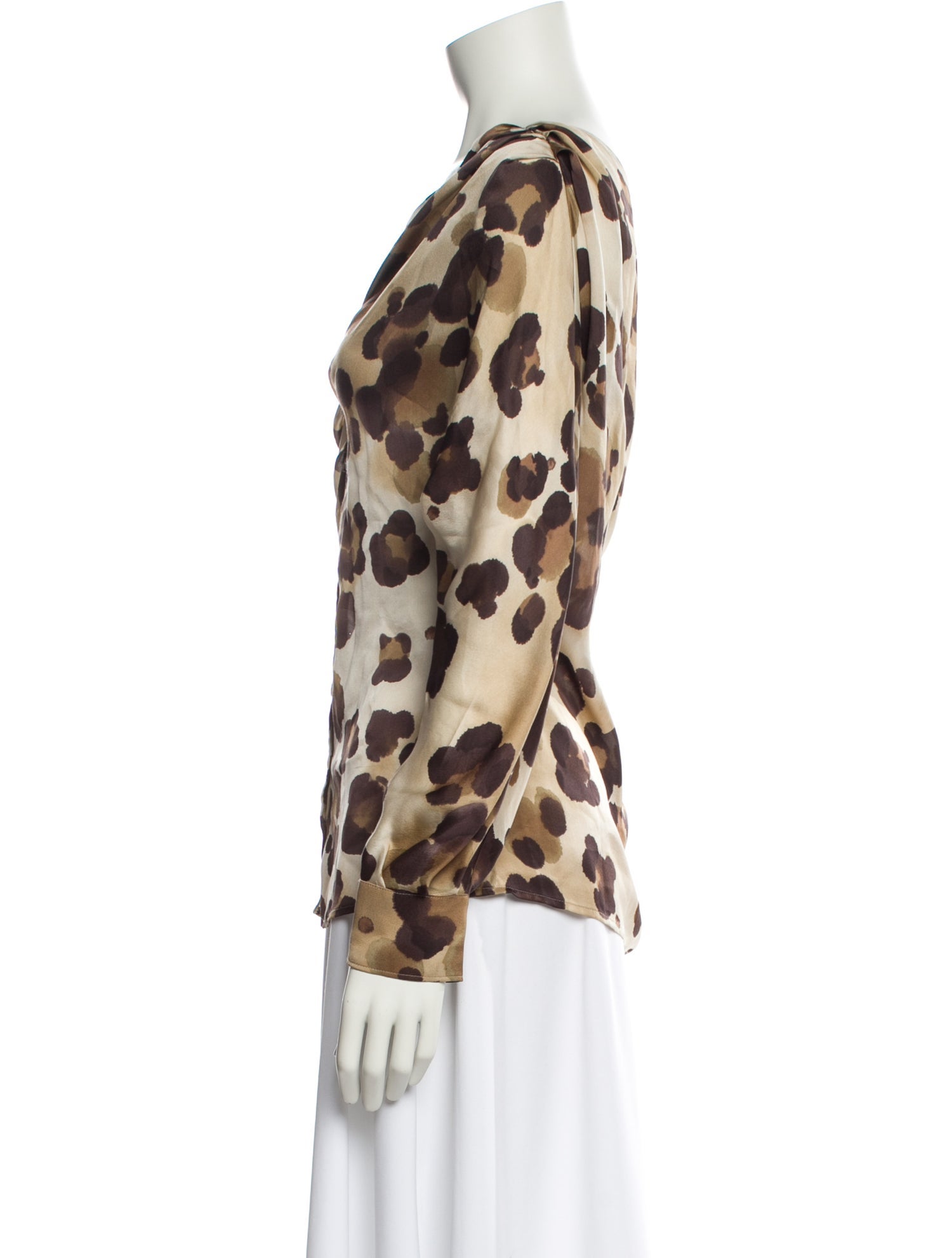 Moschino Silk Animal Print Blouse