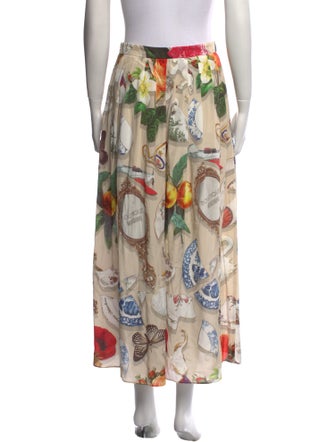 Moschino Floral Print Midi Length Skirt