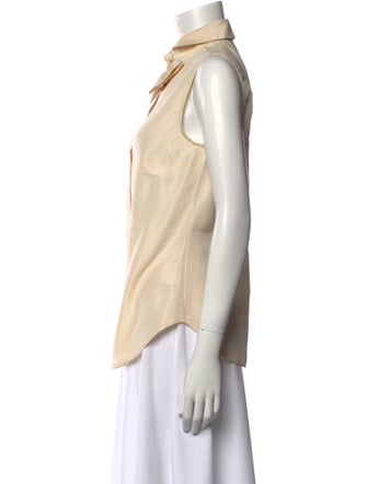 Moschino Silk Sleeveless Button-Up Top