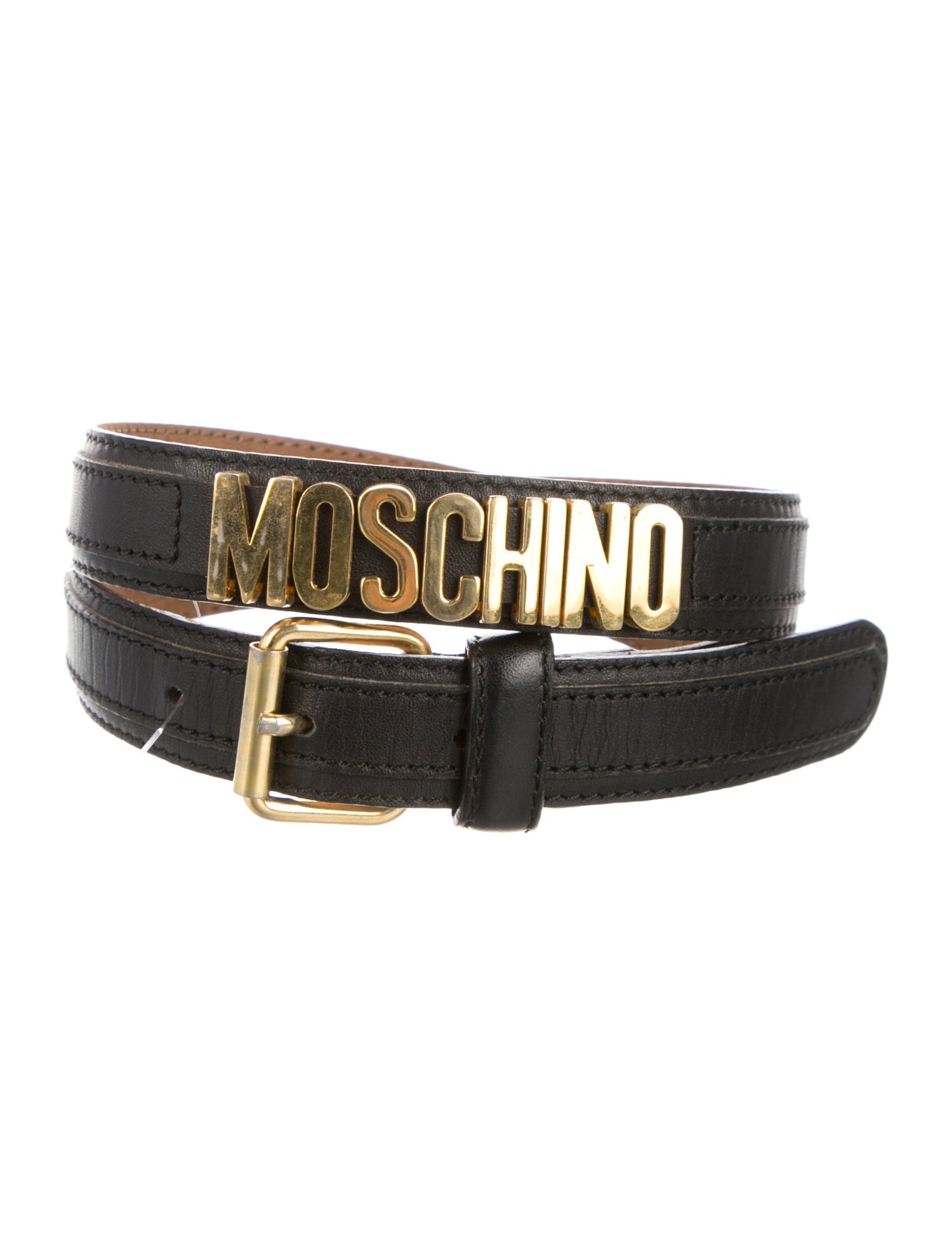 Moschino Skinny Leather Belt