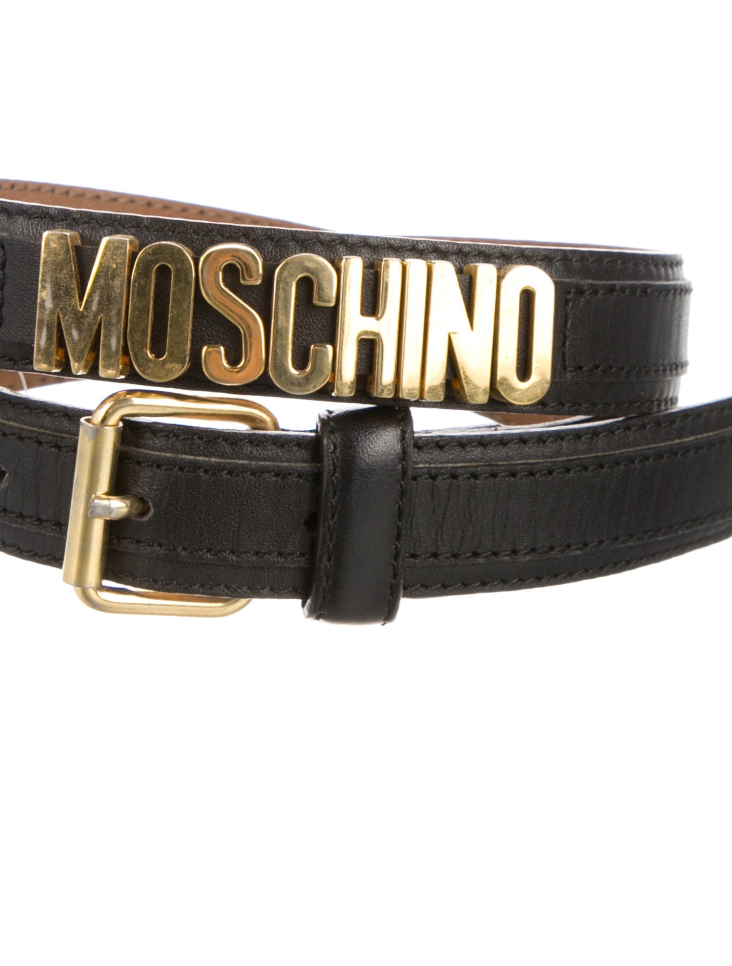 Moschino Skinny Leather Belt