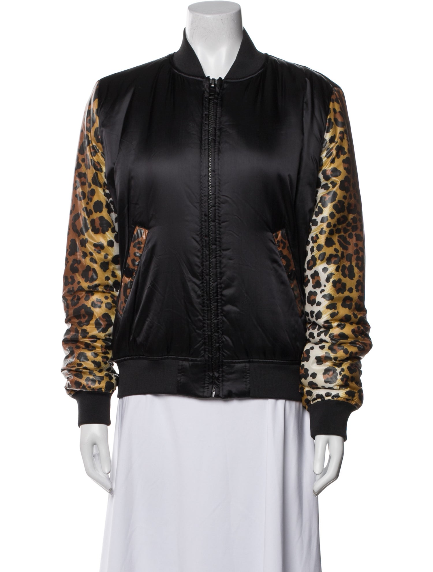 Love Moschino Animal Print Bomber Jacket