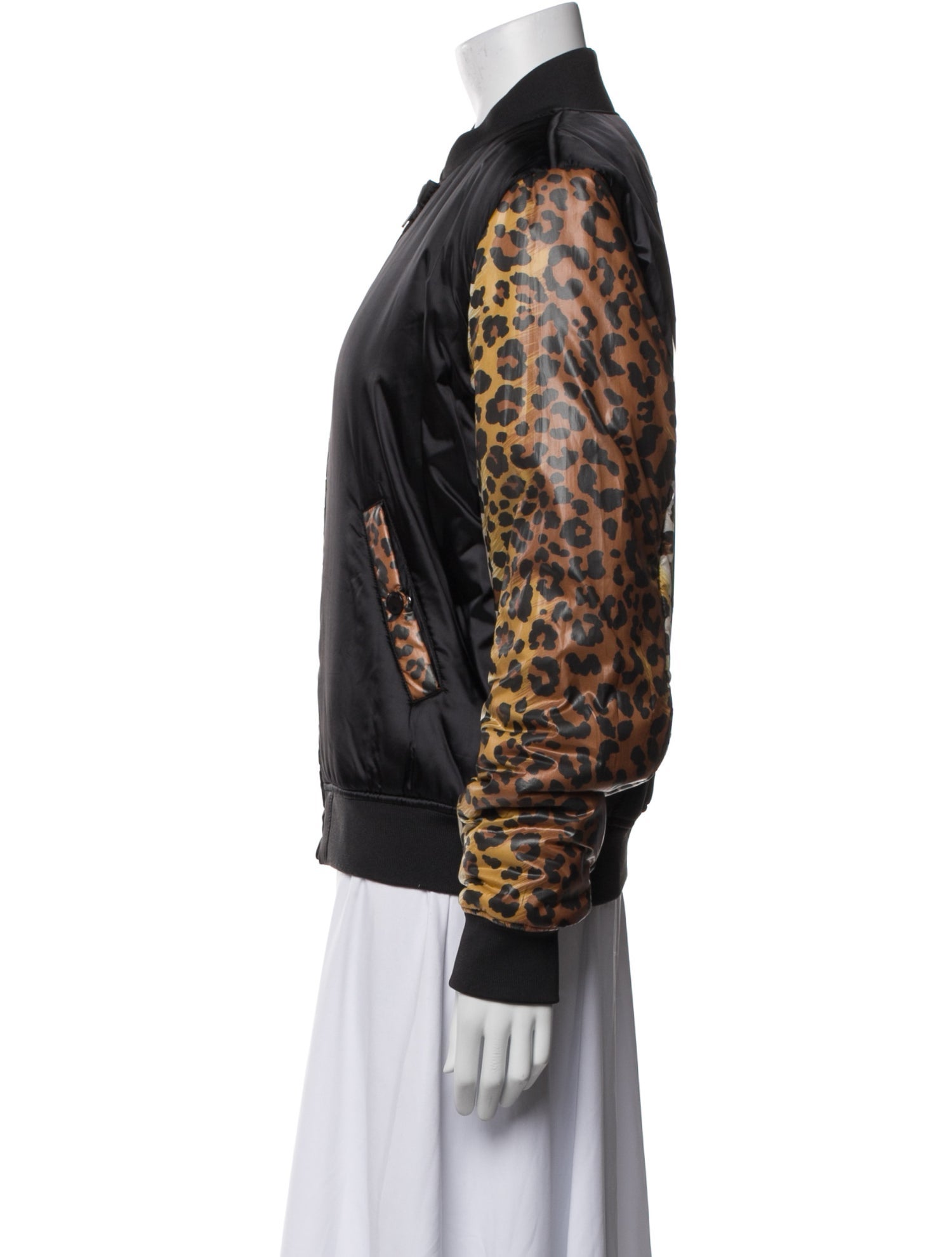 Love Moschino Animal Print Bomber Jacket