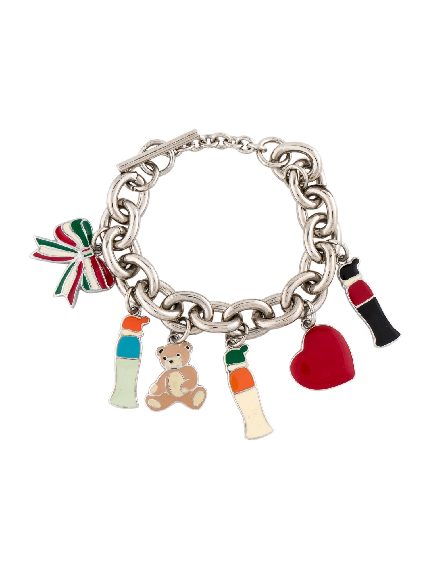 Moschino Enamel Charm Bracelet
