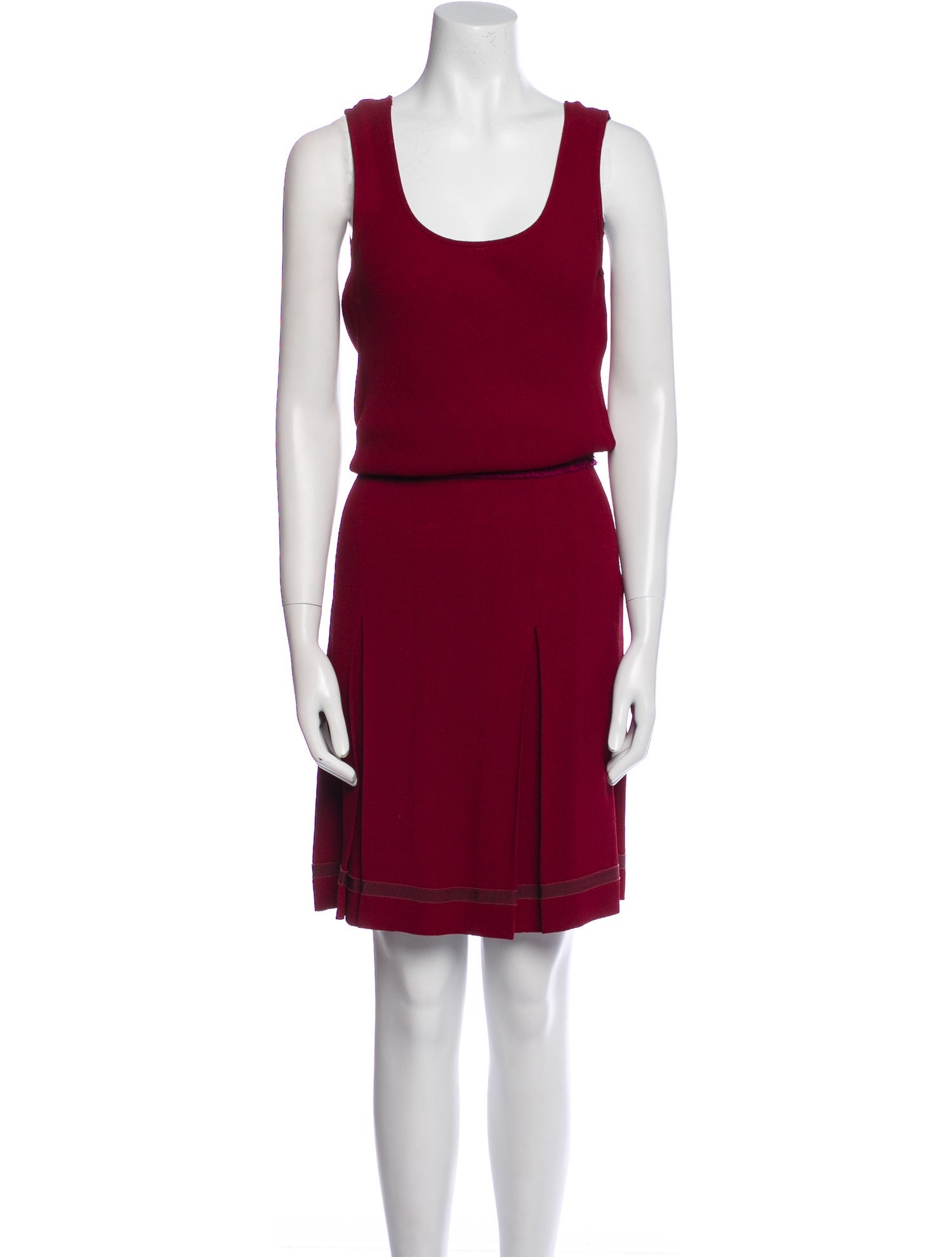 Moschino Scoop Neck Midi Length Dress