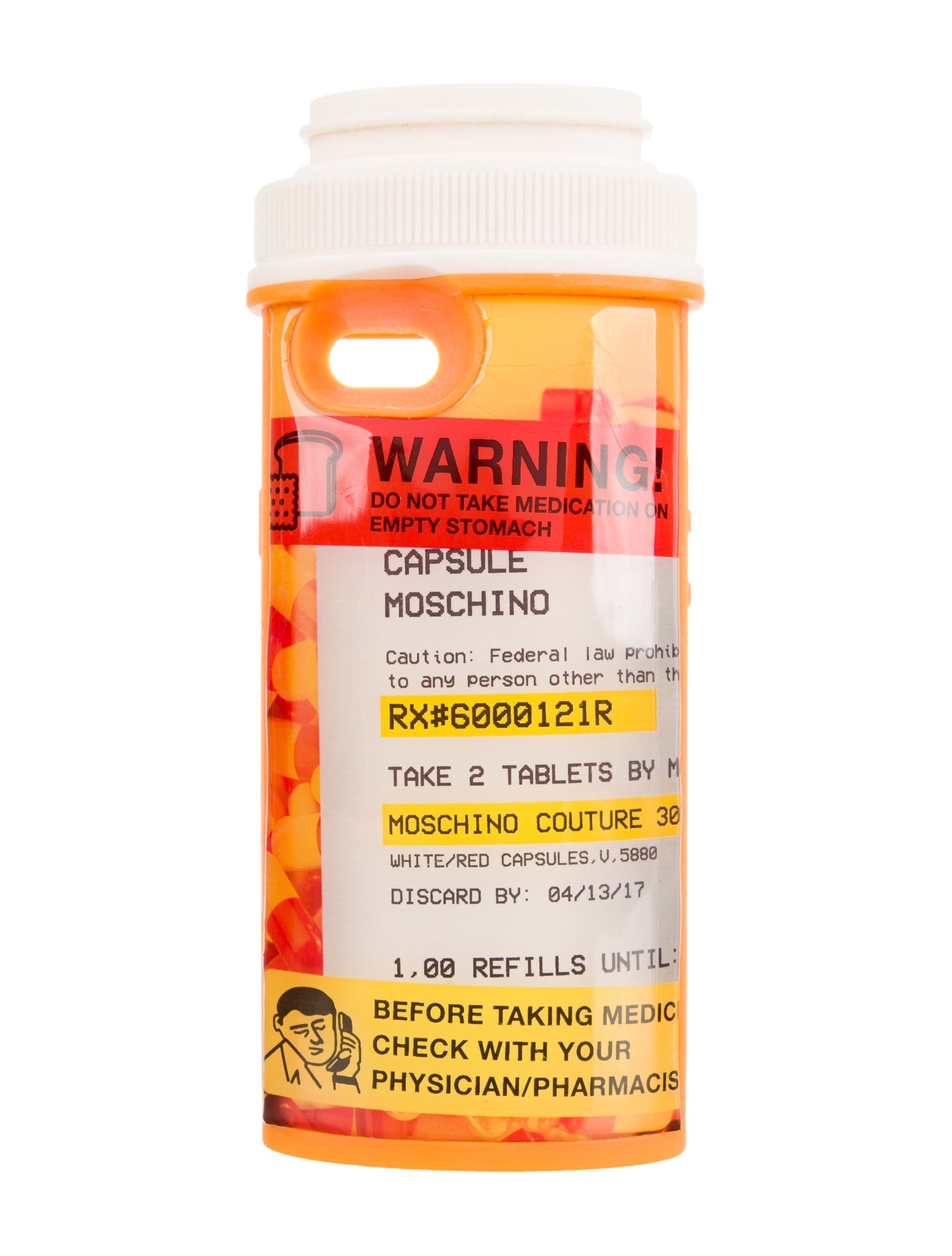Moschino prescription bottle phone case