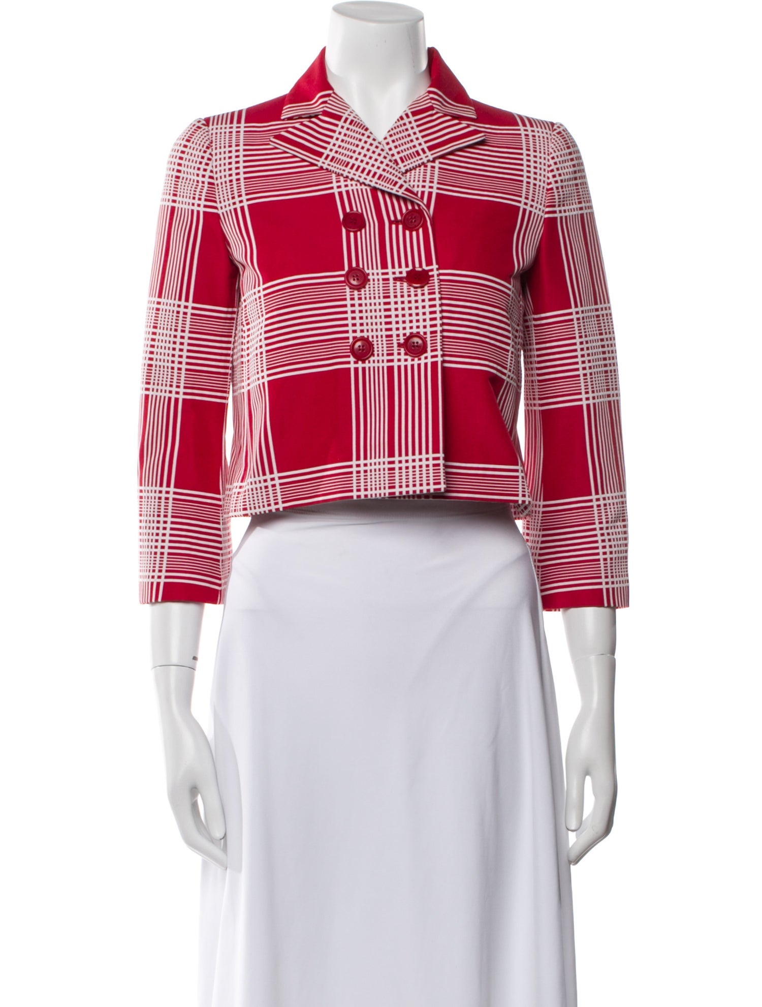 Moschino Plaid Print Bolero