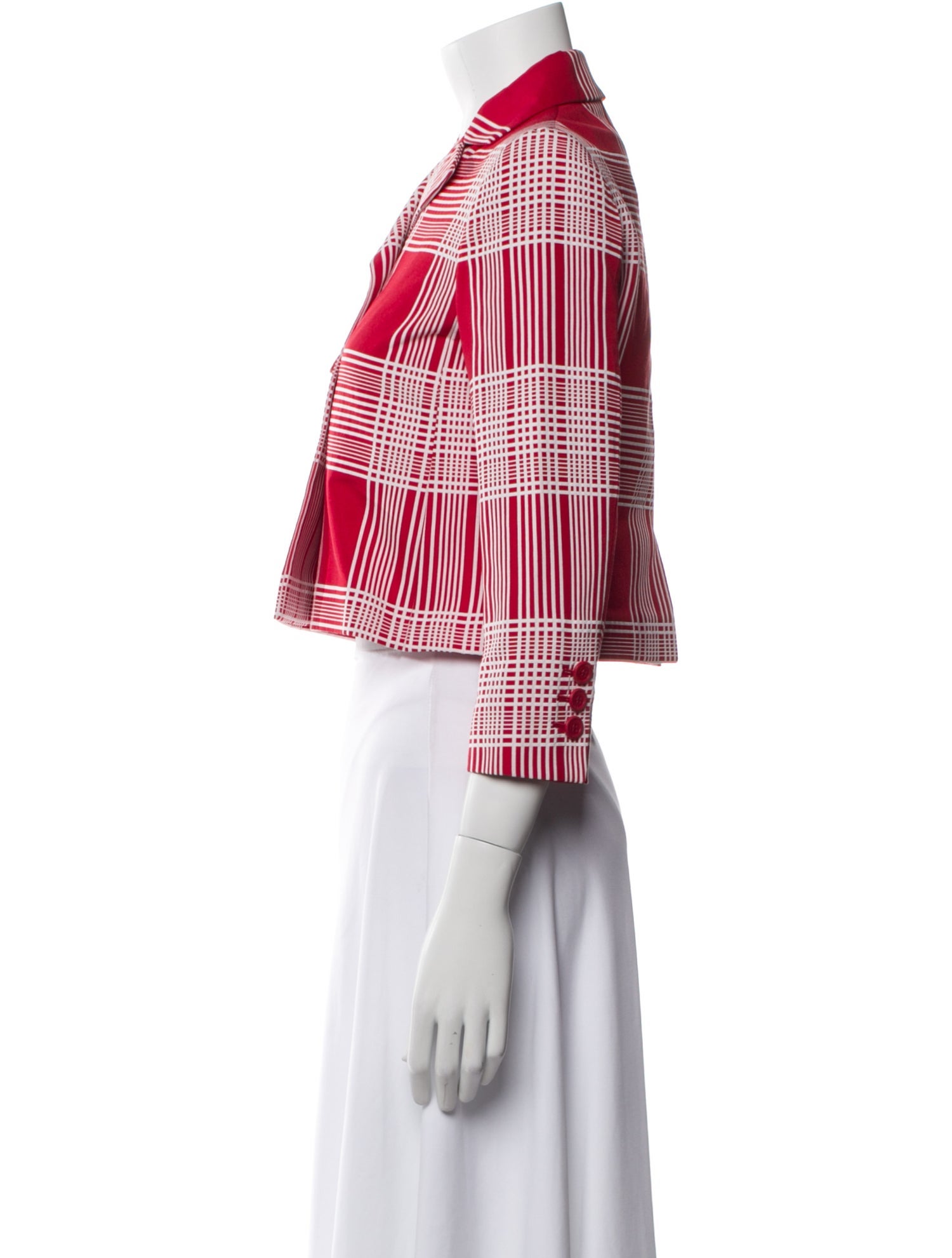 Moschino Plaid Print Bolero