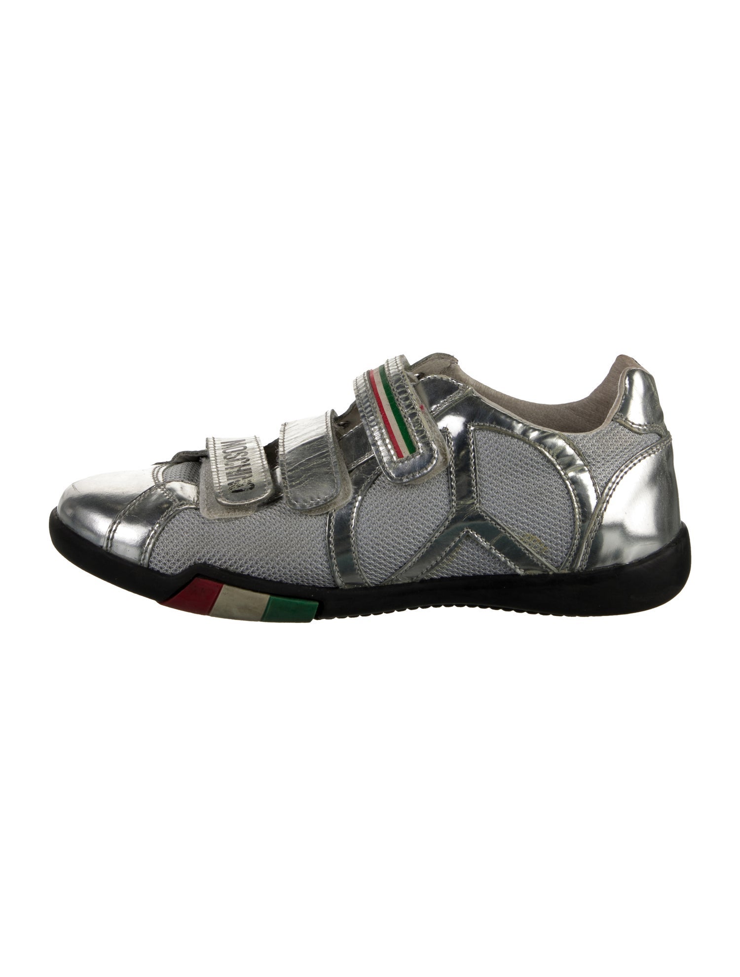 Moschino Leather Colorblock Pattern Sneakers