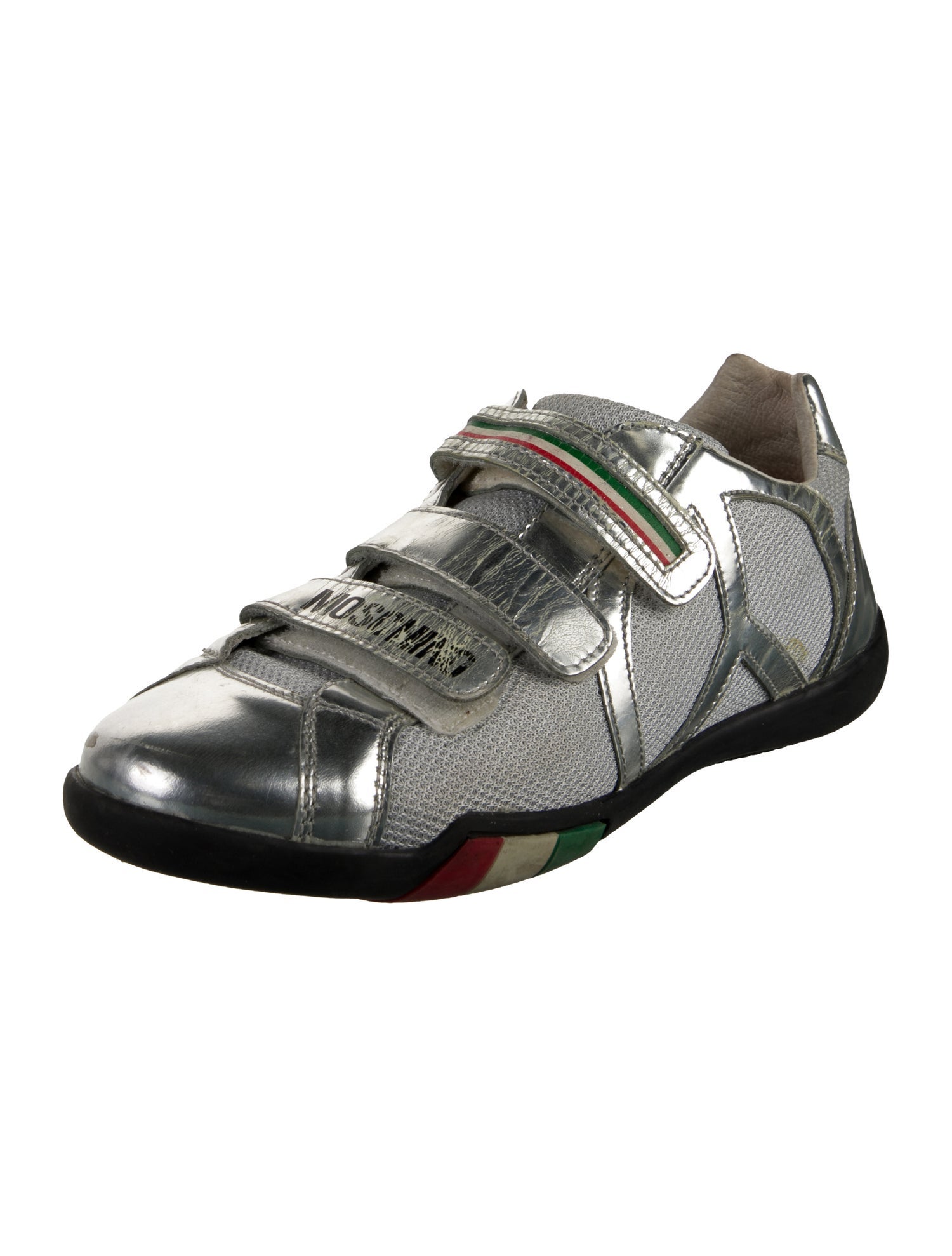 Moschino Leather Colorblock Pattern Sneakers