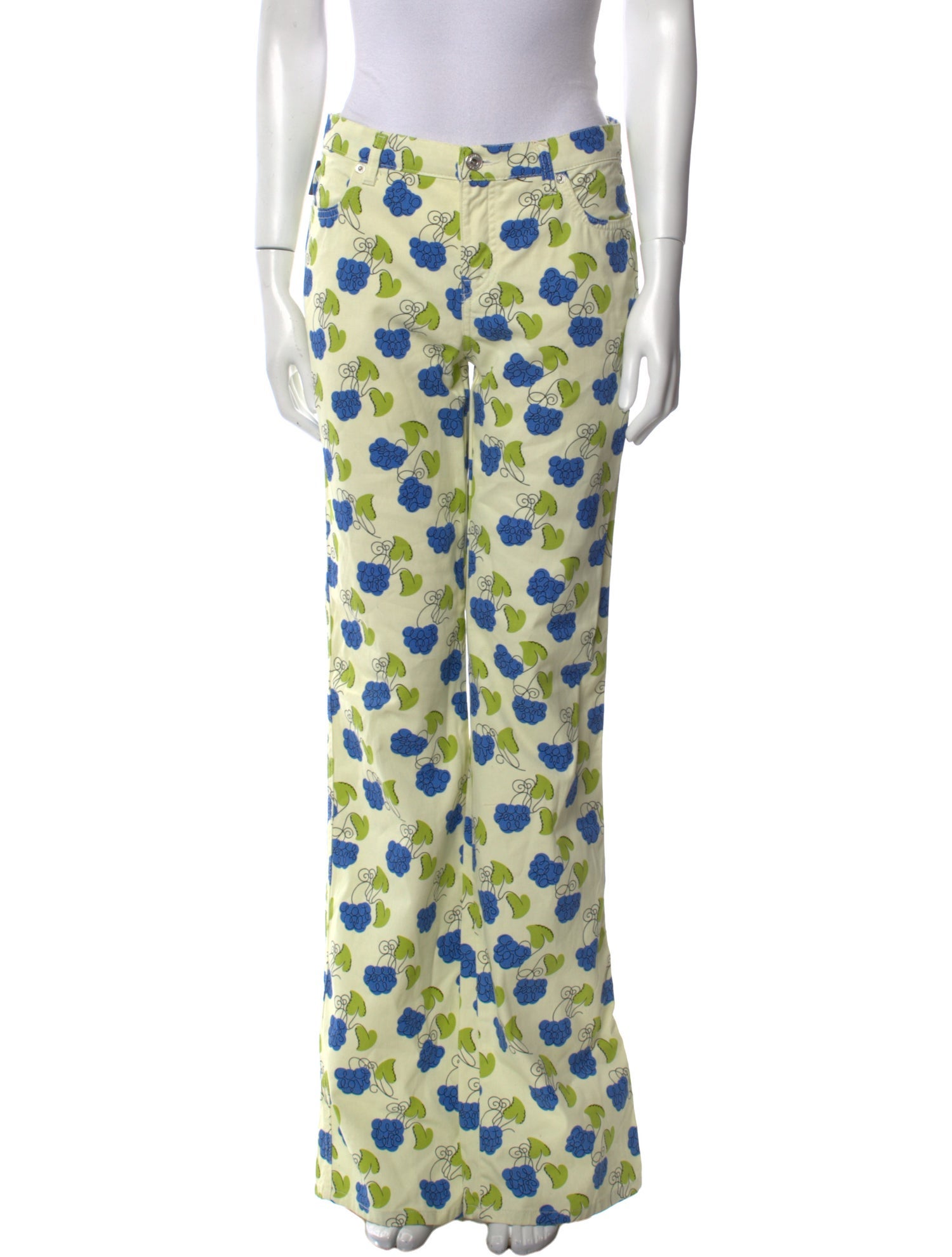Moschino Floral Print Wide Leg Pants w/ Tags