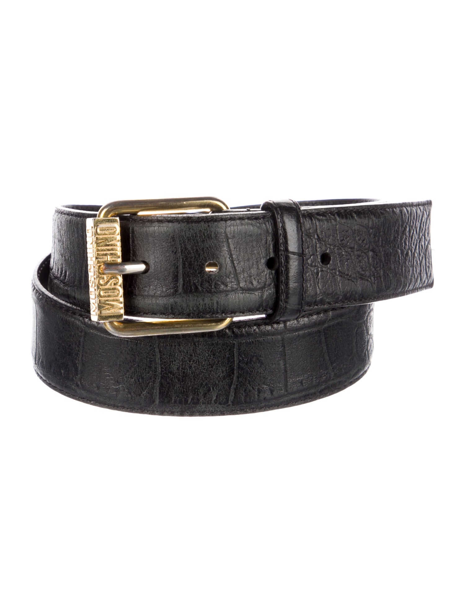 Moschino Embossed Leather Belt