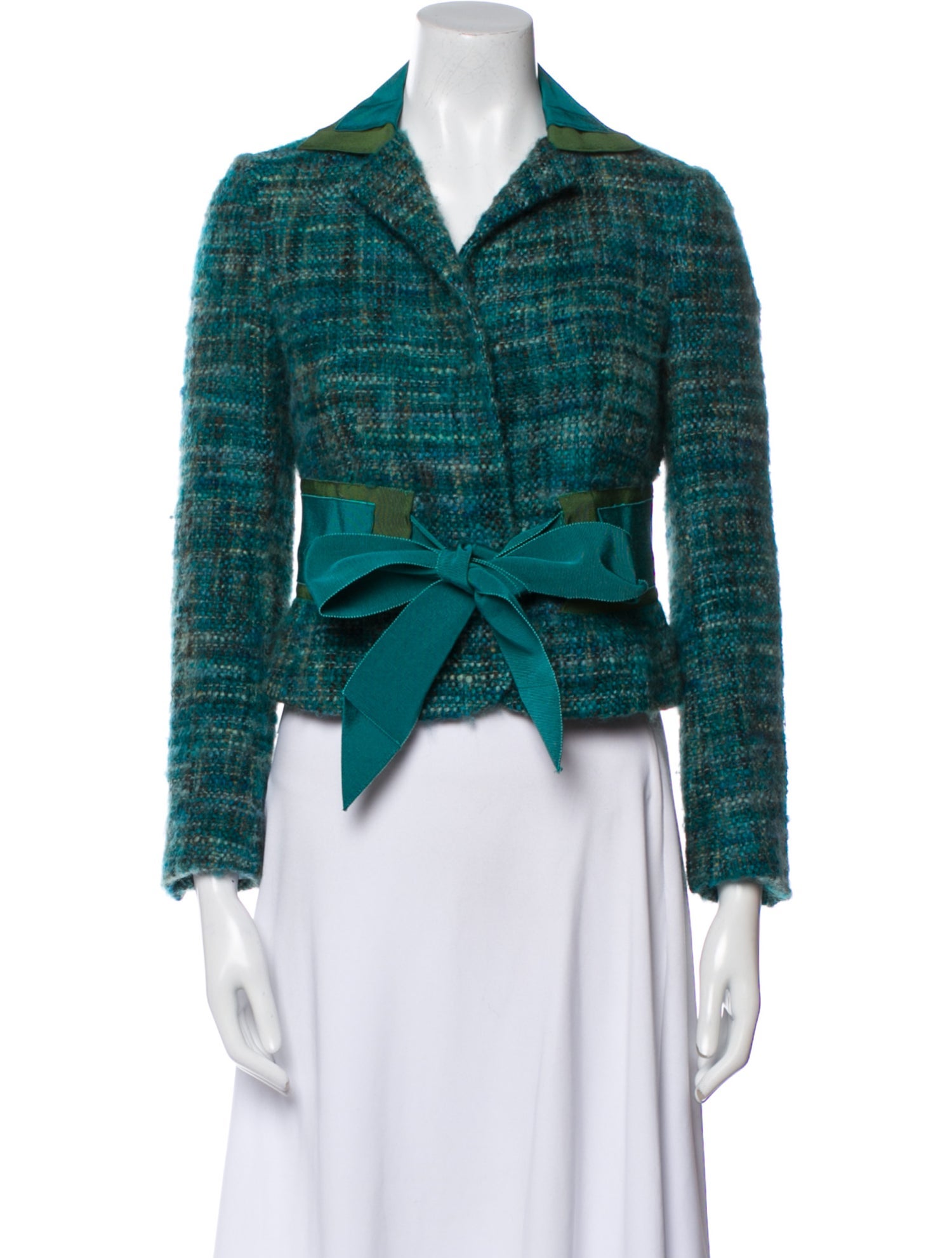 Moschino Wool Tweed Pattern Evening Jacket