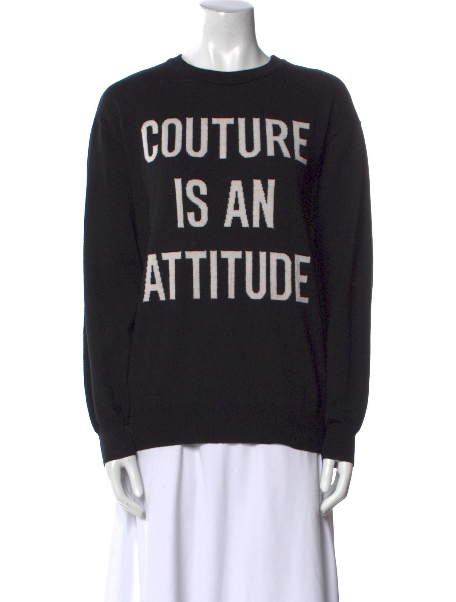 Moschino Virgin Wool Graphic Print Sweater