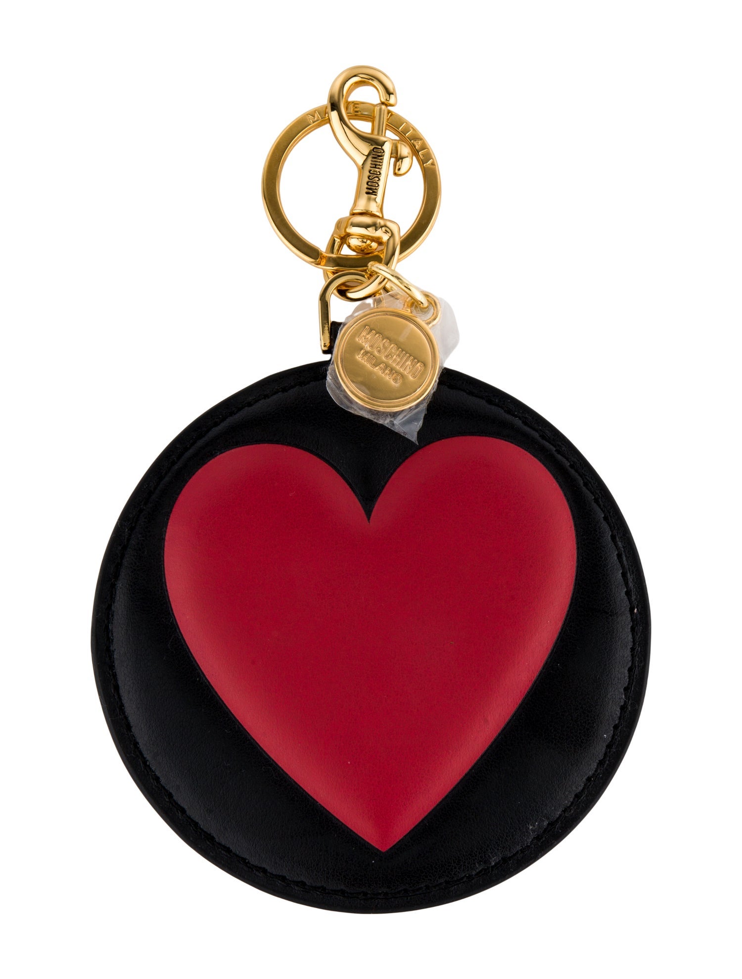 Moschino Leather Keychain
