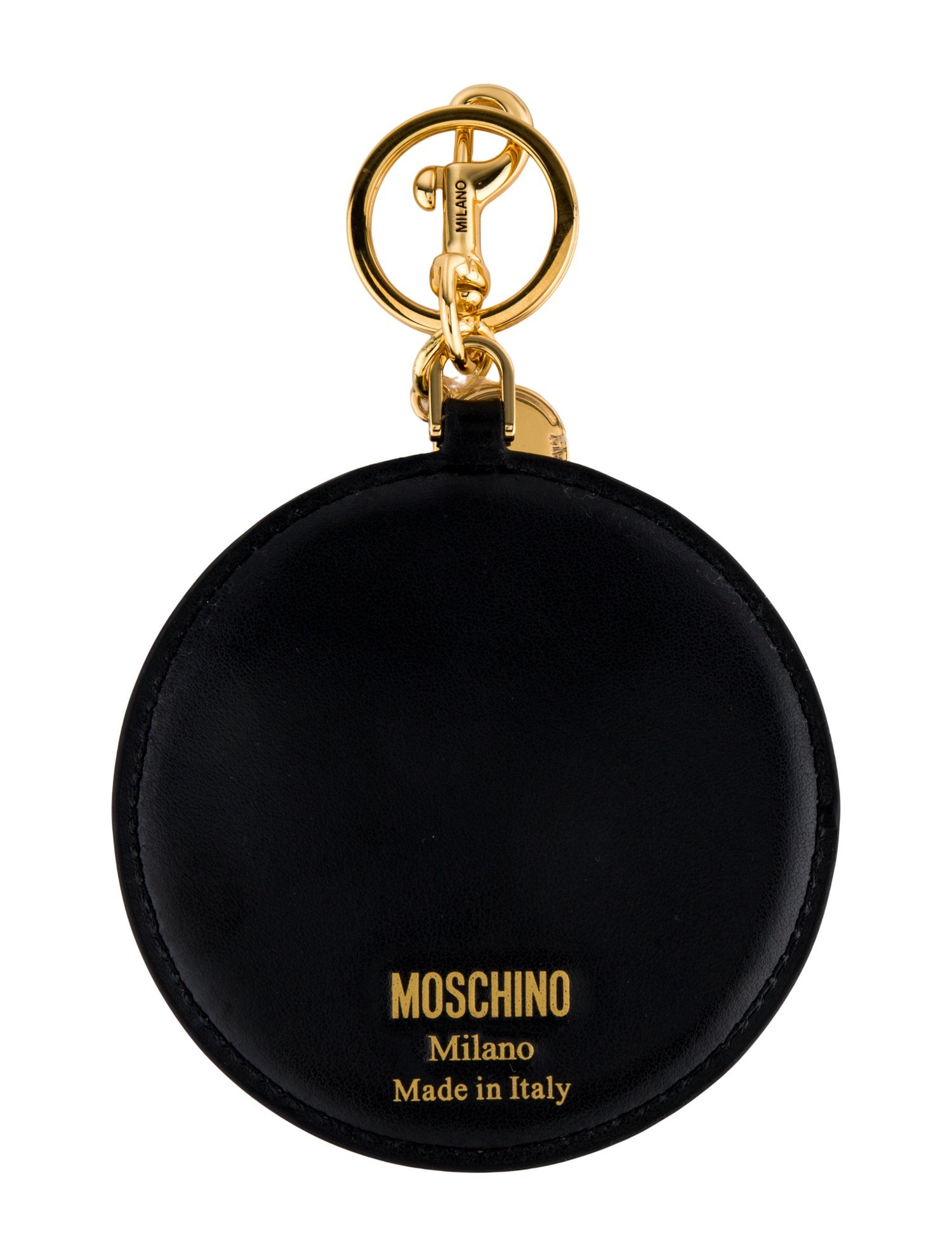 Moschino Leather Keychain