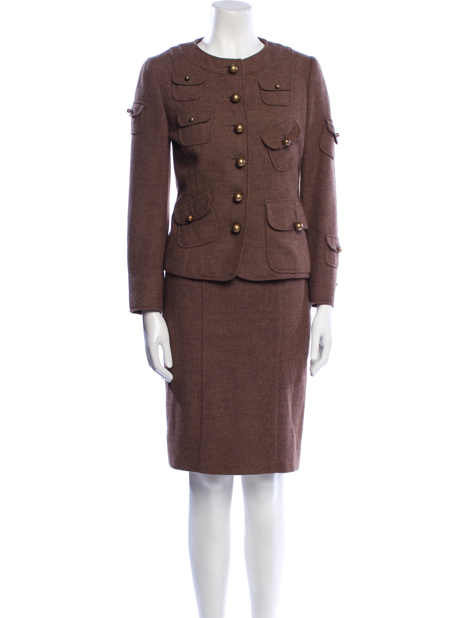 Moschino Cheap and Chic Virgin Wool Skirt Suit