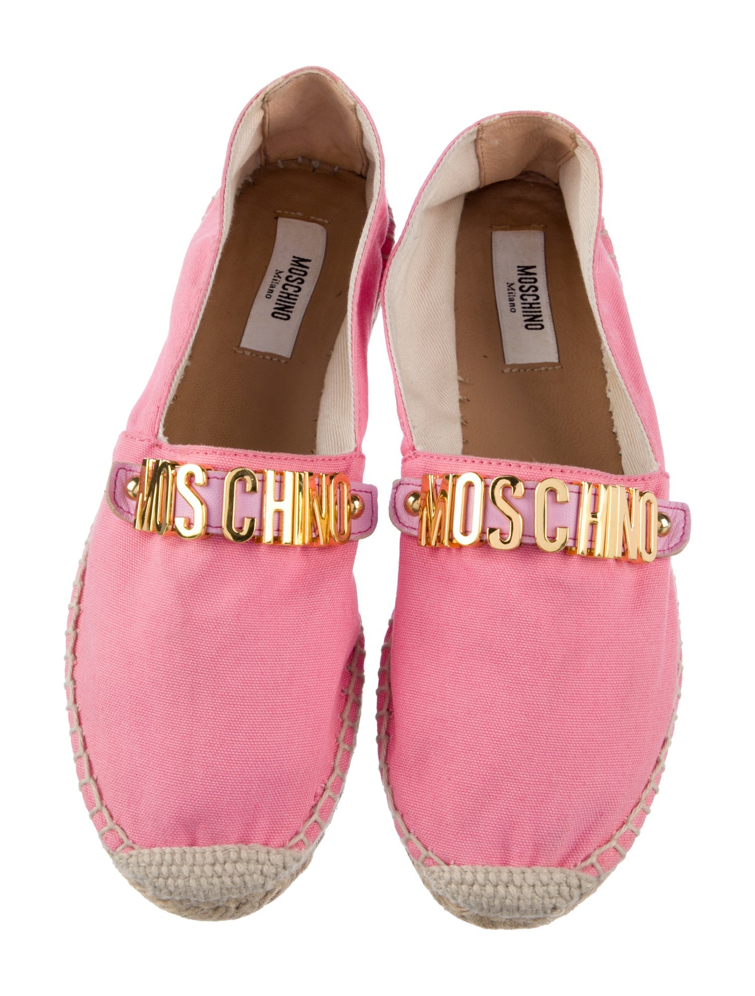 Moschino Canvas Colorblock Pattern Espadrilles