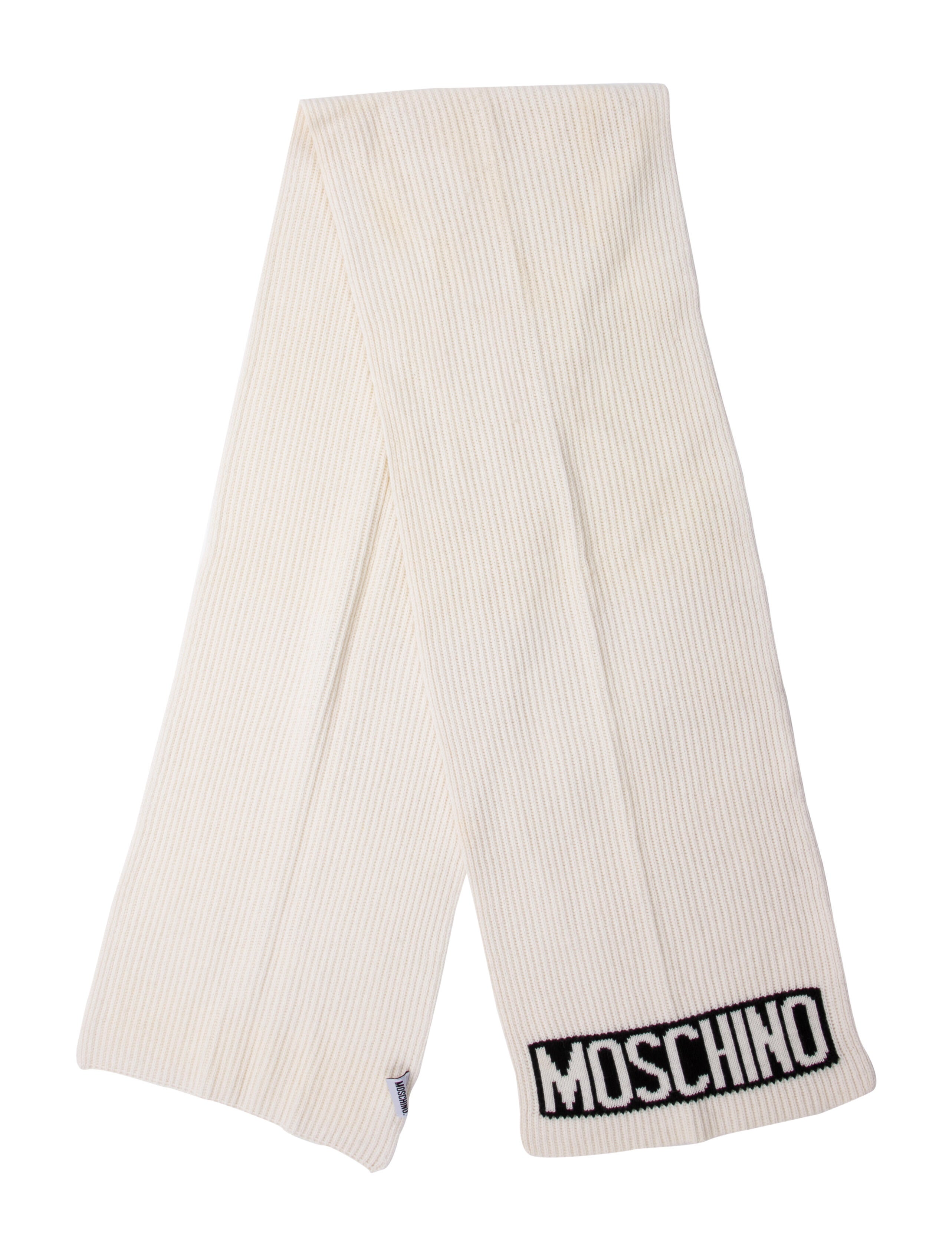 Moschino Wool Graphic Print Scarf