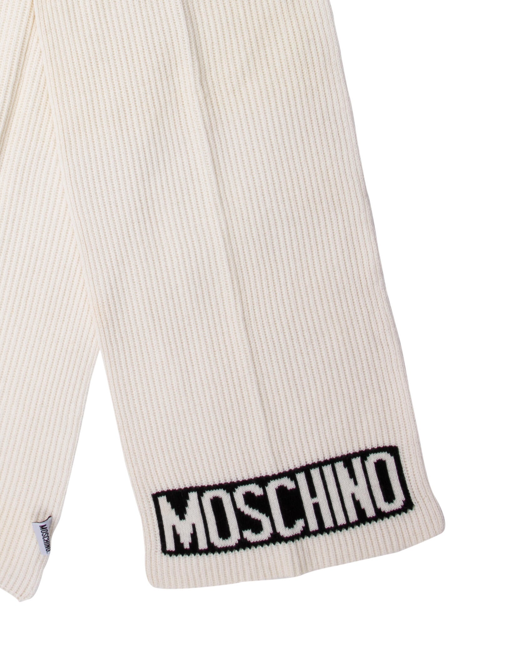 Moschino Wool Graphic Print Scarf