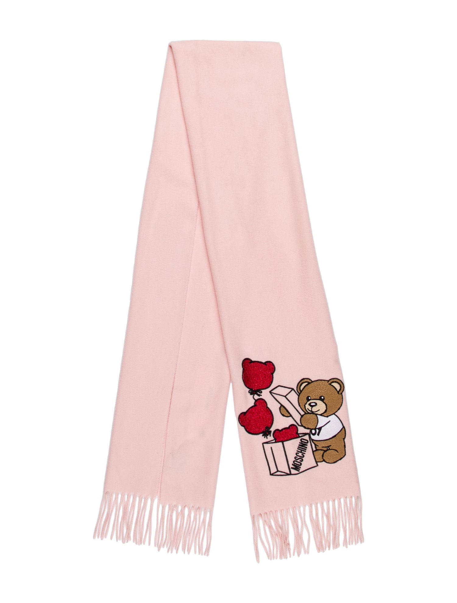 Moschino Merino Wool Graphic Print Scarf