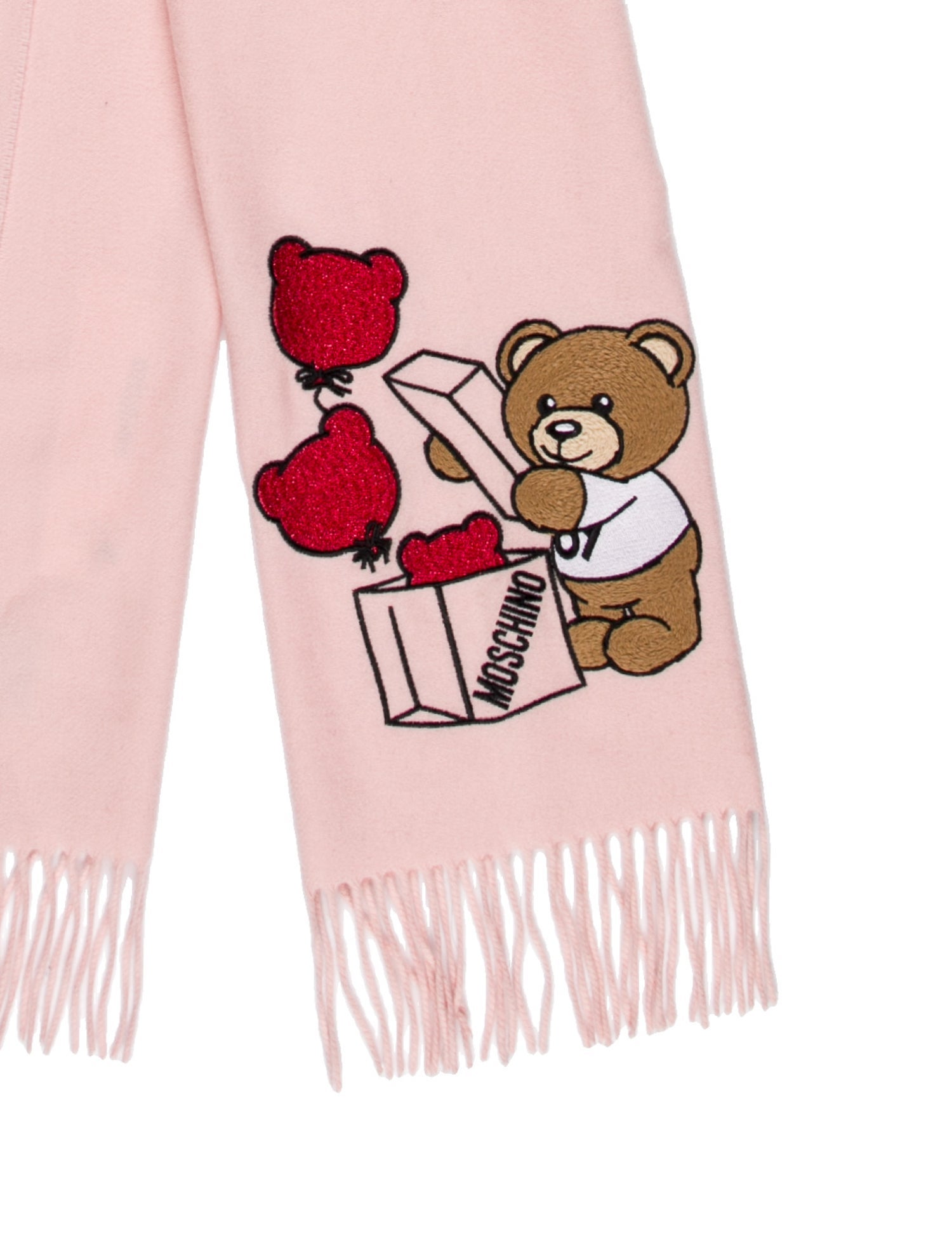 Moschino Merino Wool Graphic Print Scarf