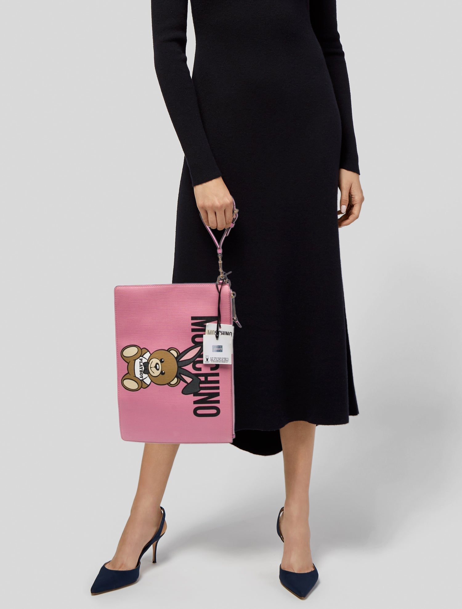 Moschino Leather Clutch w/ Tags