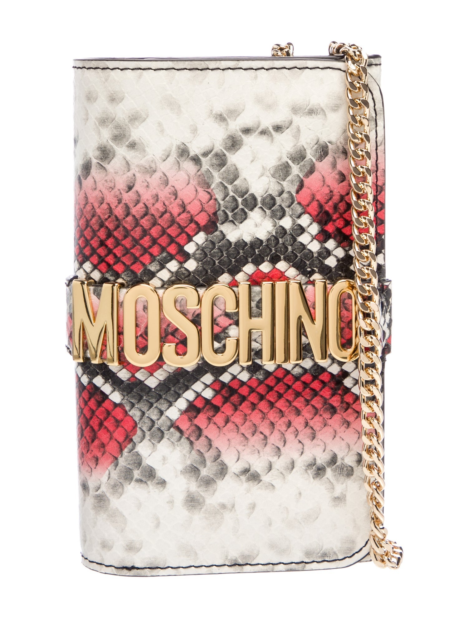 Moschino Embossed Leather Minaudière