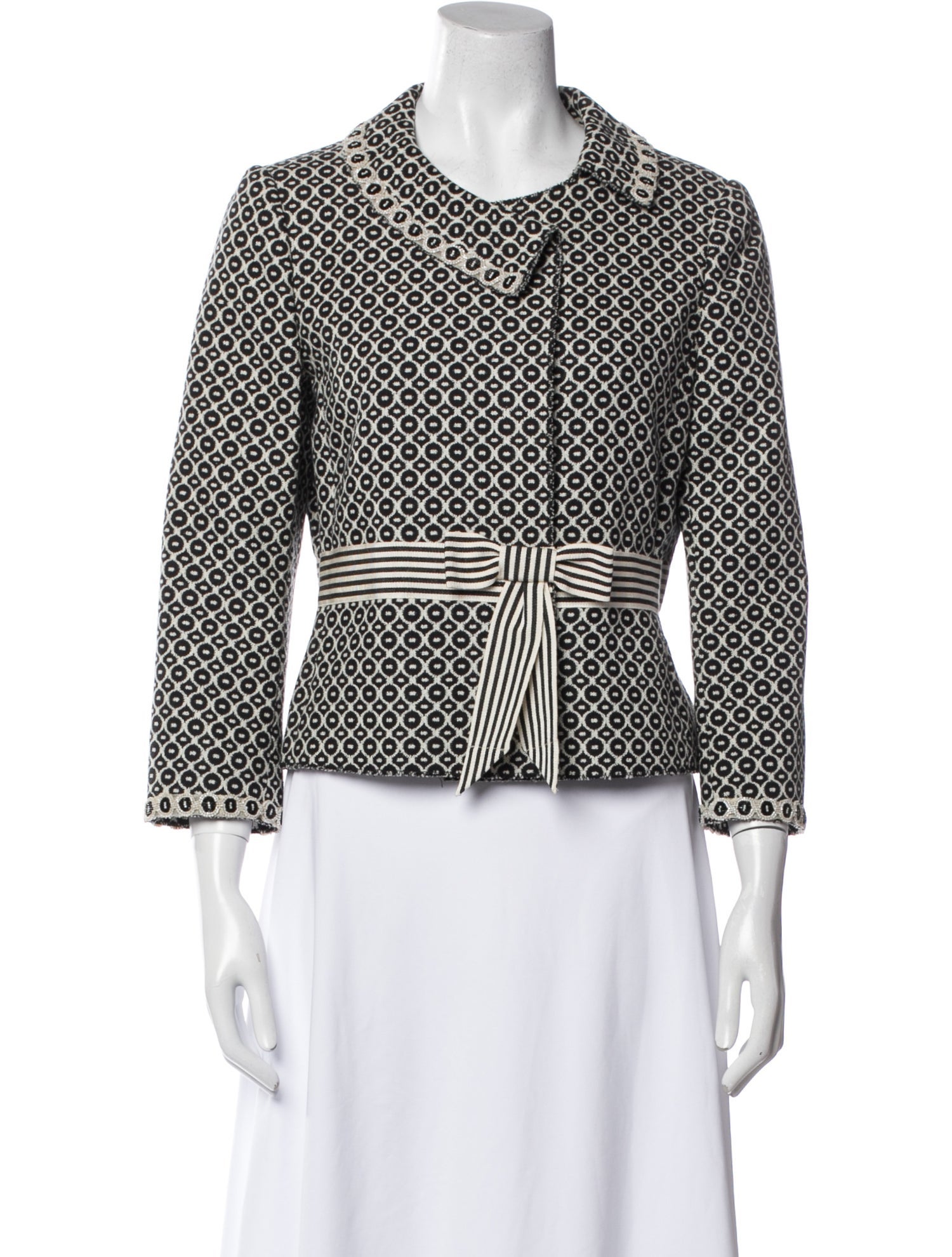 Moschino Virgin Wool Striped Evening Jacket