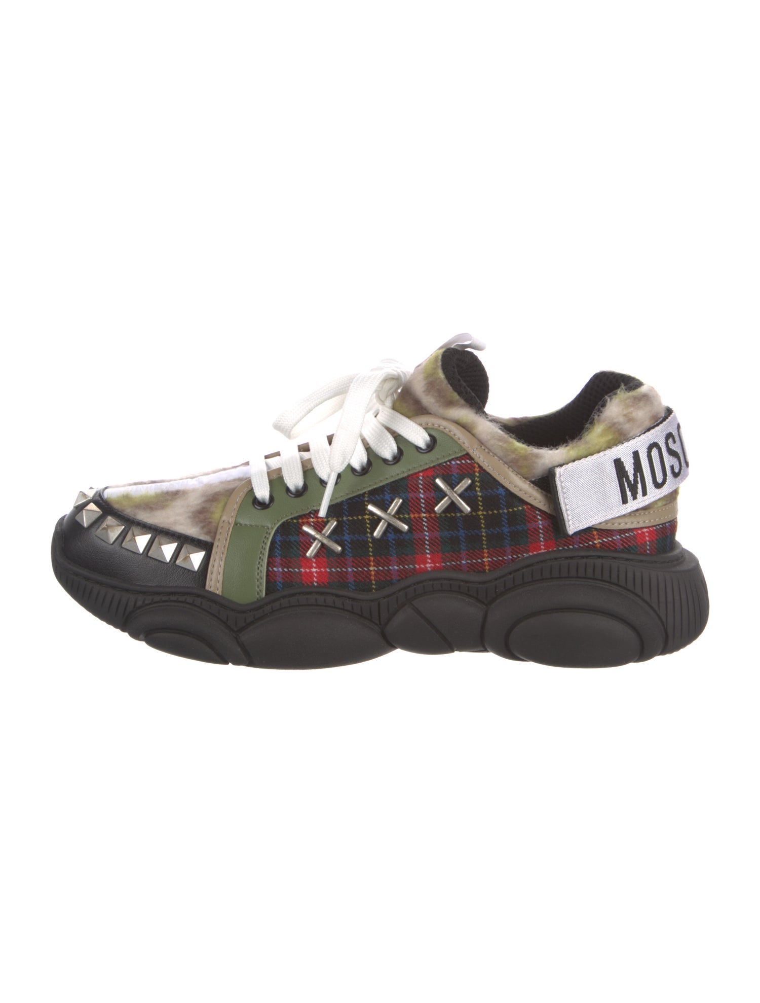 Moschino Leather Printed Sneakers w/ Tags