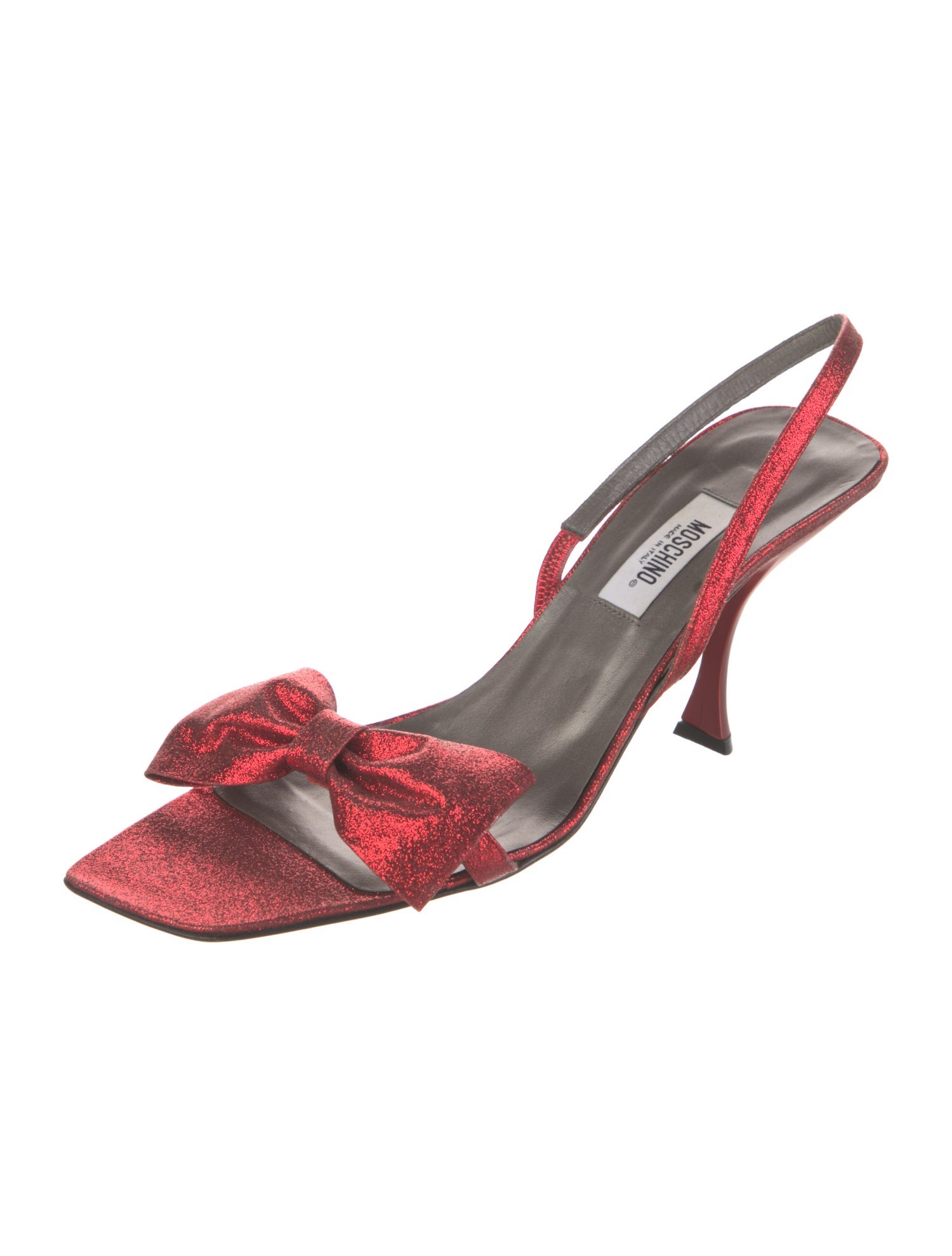 Moschino Velvet Slingback Sandals