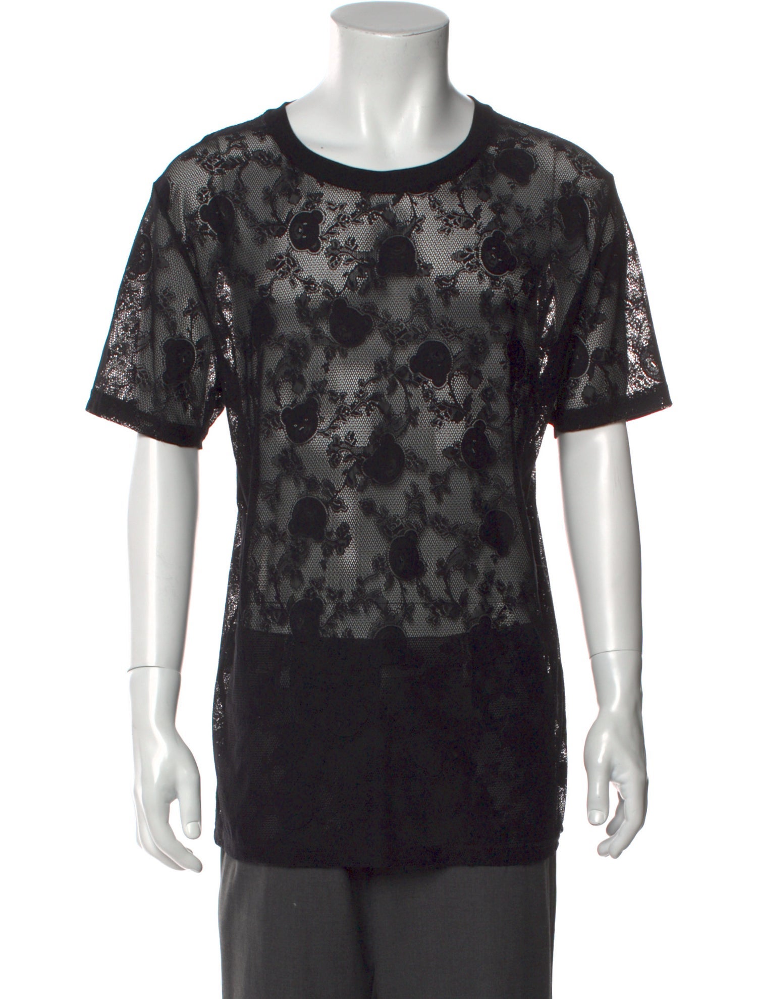 Moschino Lace Pattern Short Sleeve Shirt