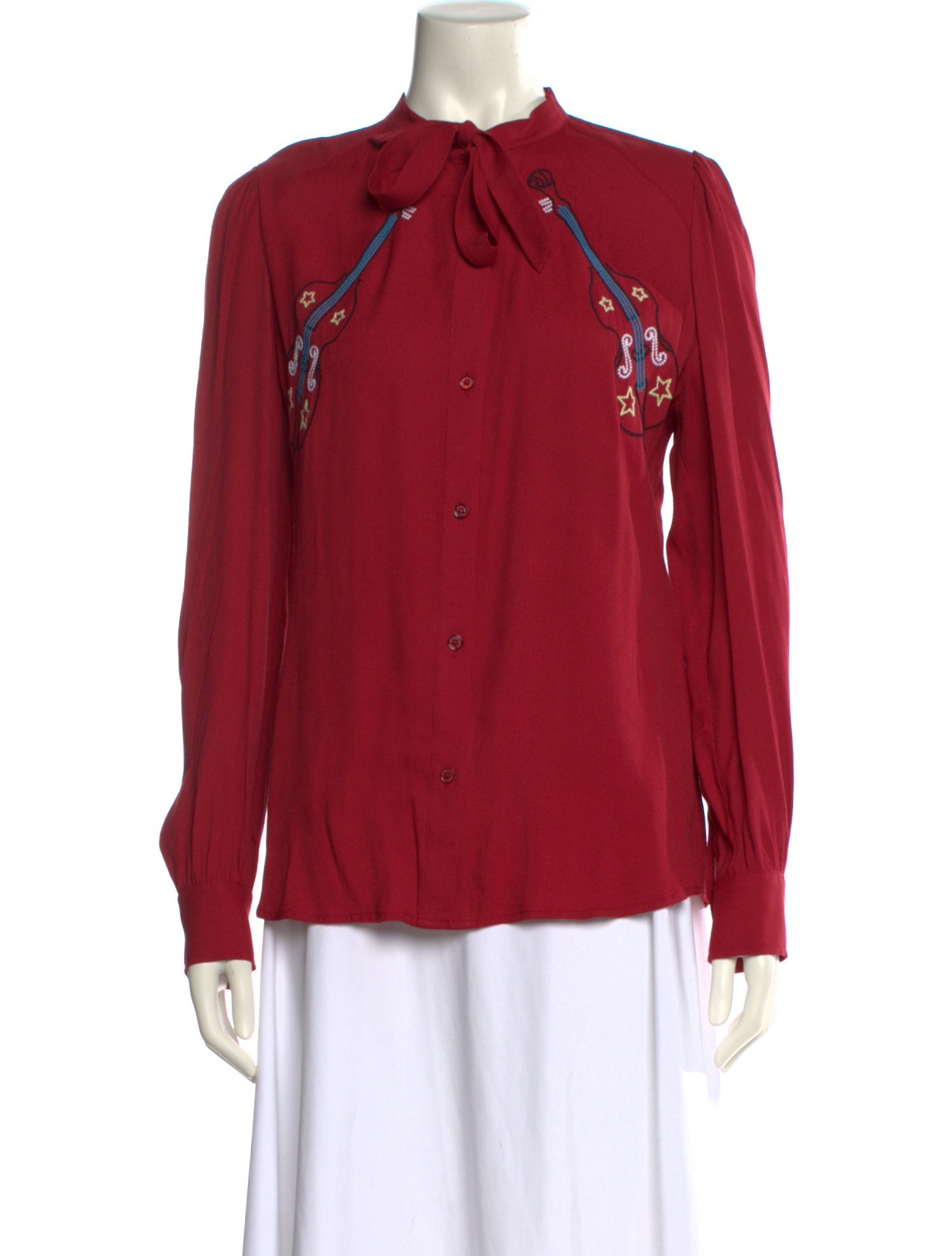 Love Moschino Vintage Mock Neck Blouse