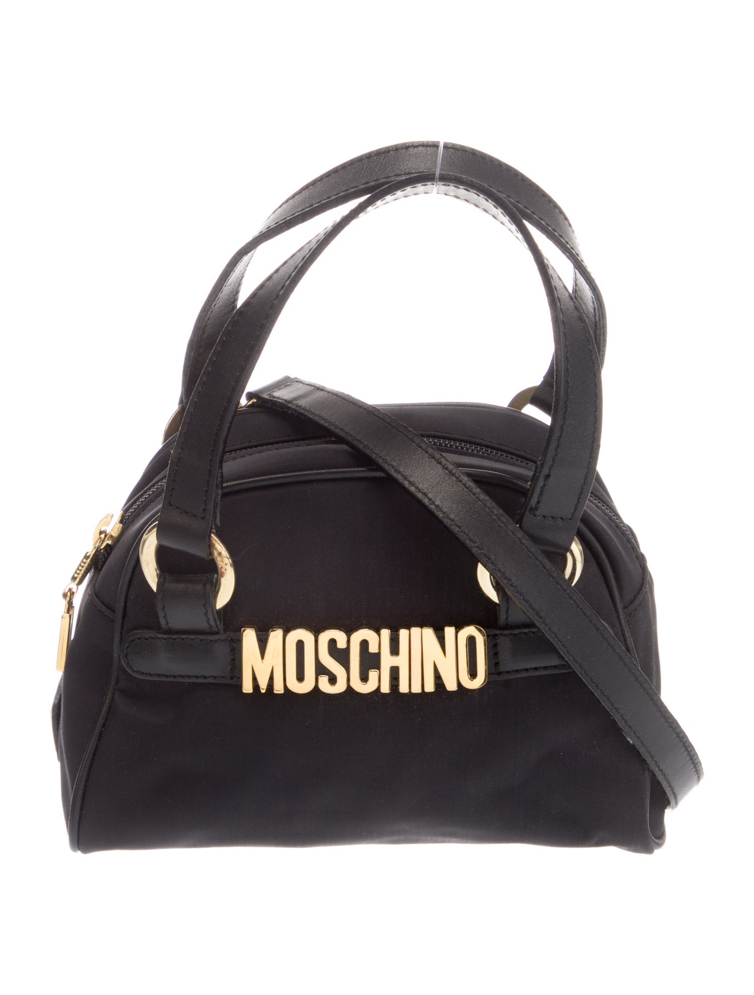 Moschino Signature Redwall Mini Vintage - Black Handle Bags
