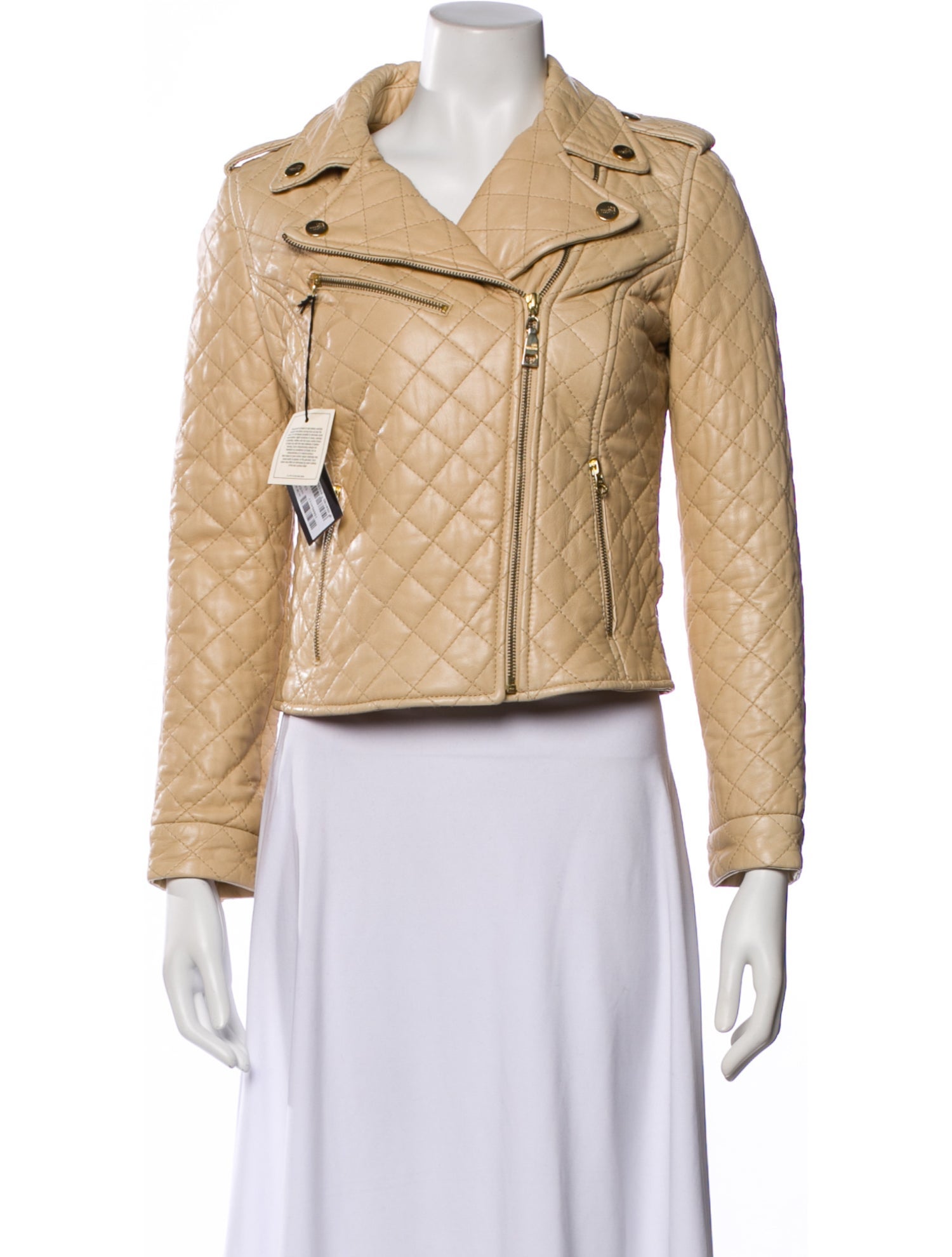 Love Moschino Goat Leather Biker Jacket