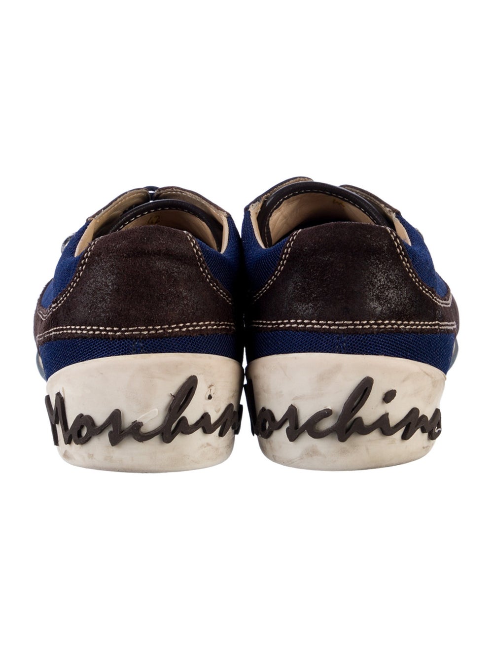 Moschino Leather Colorblock Pattern Sneakers - image 4