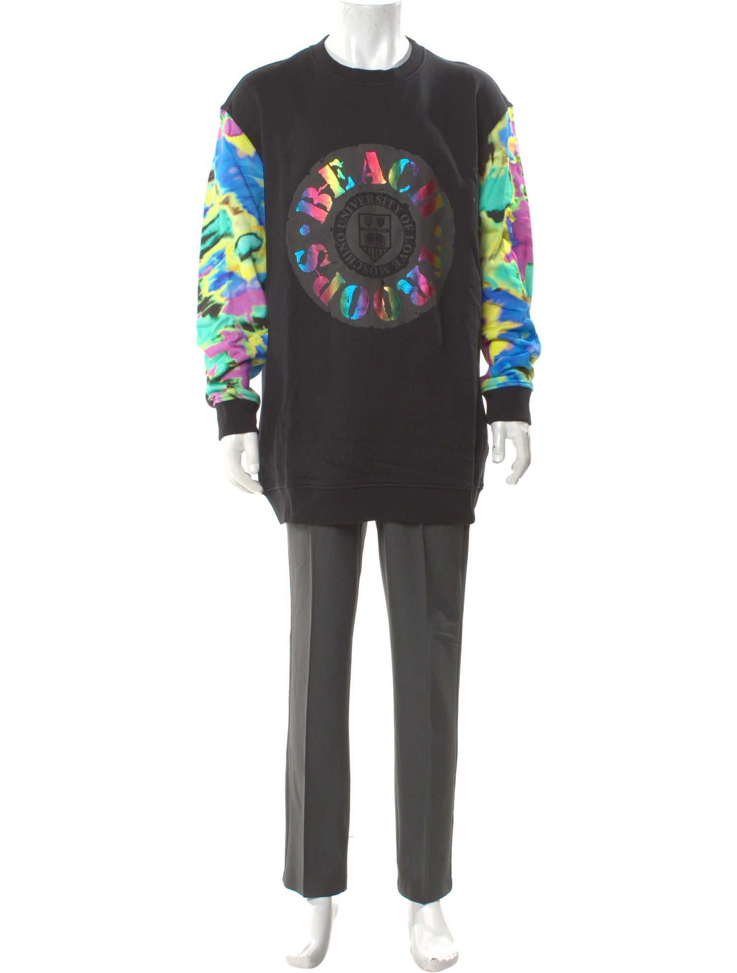 Love Moschino Graphic Print Crew Neck Sweatshirt