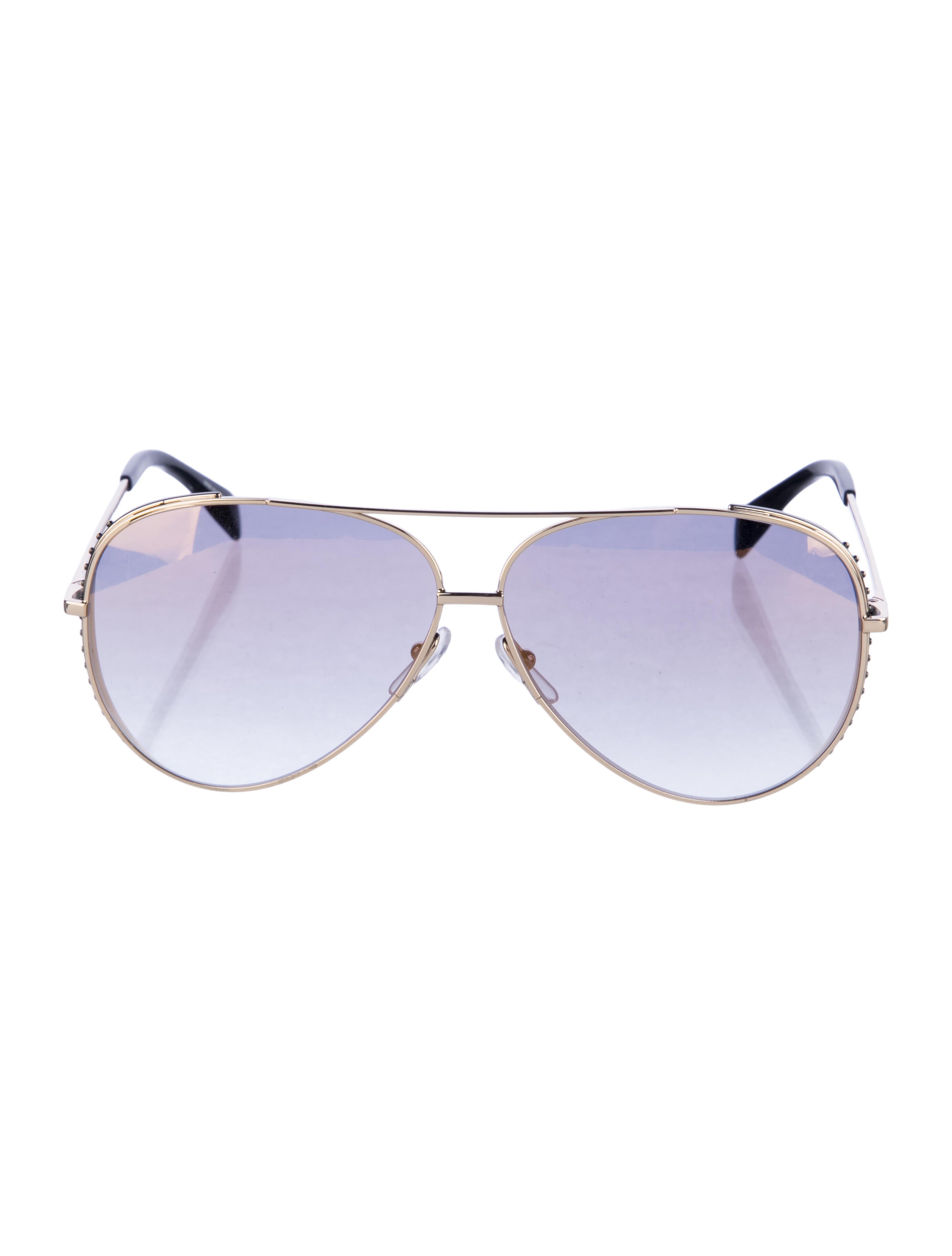 Moschino Aviator Mirrored Sunglasses