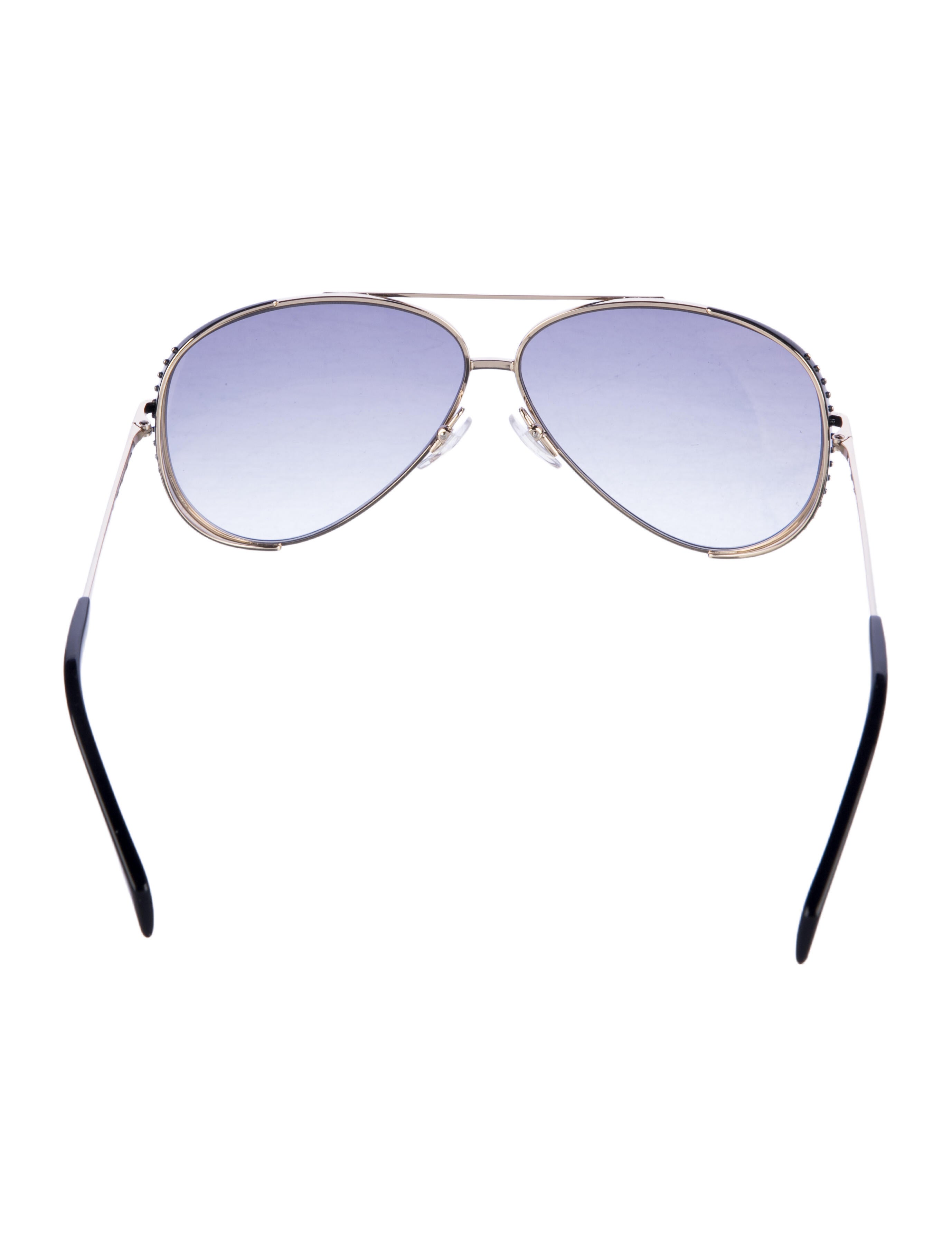 Moschino Aviator Mirrored Sunglasses