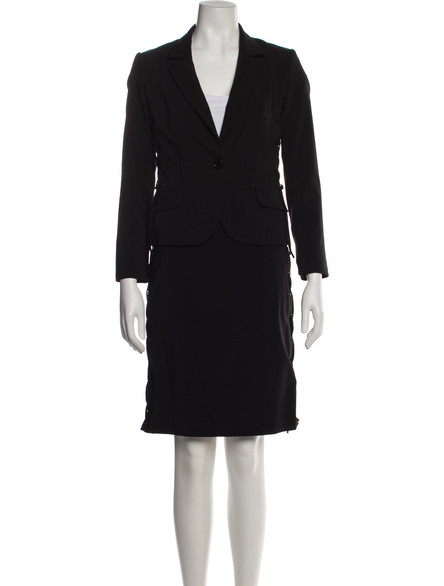 Love Moschino Bow Accents Skirt Suit