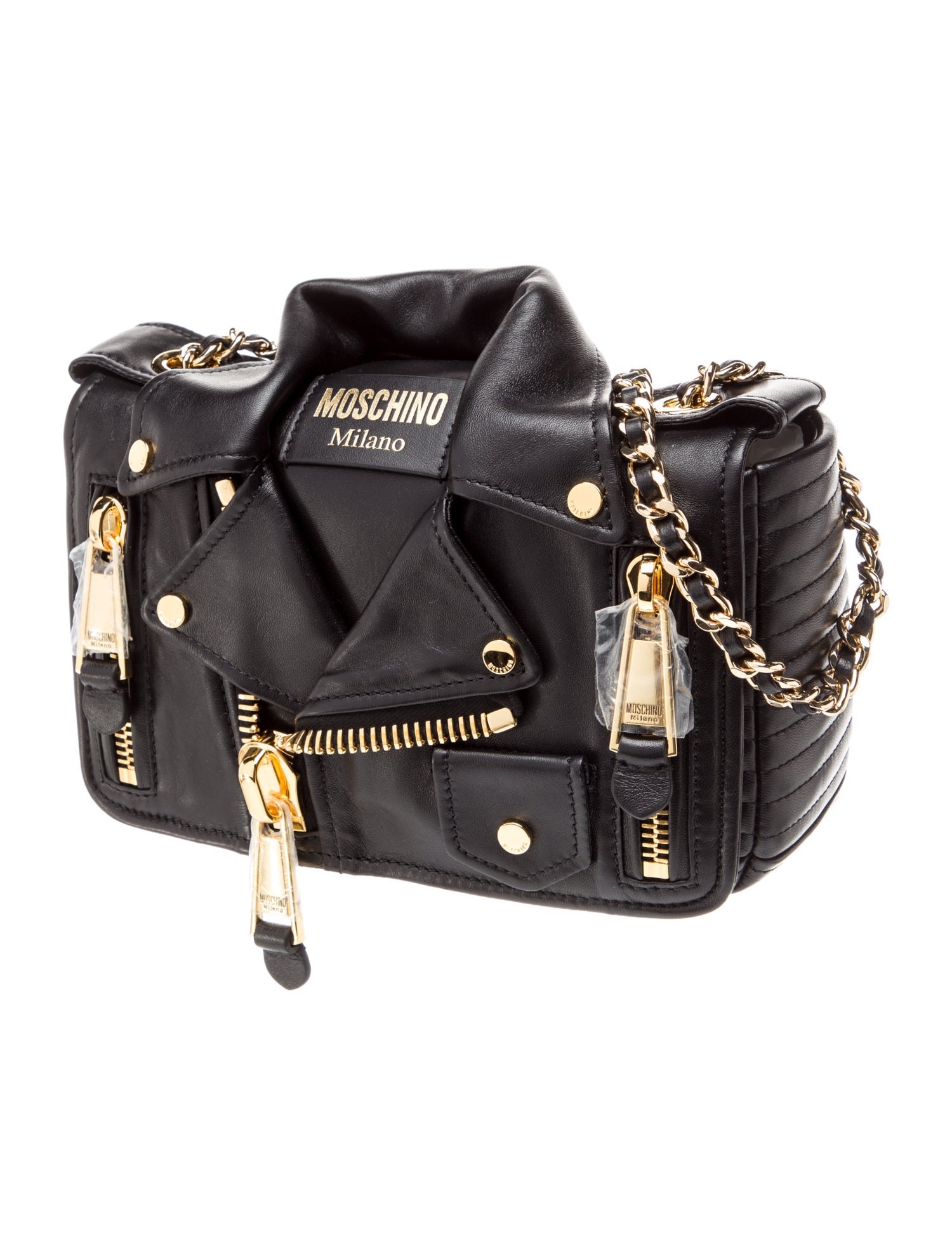 Moschino Leather Messenger Bag w/ Tags