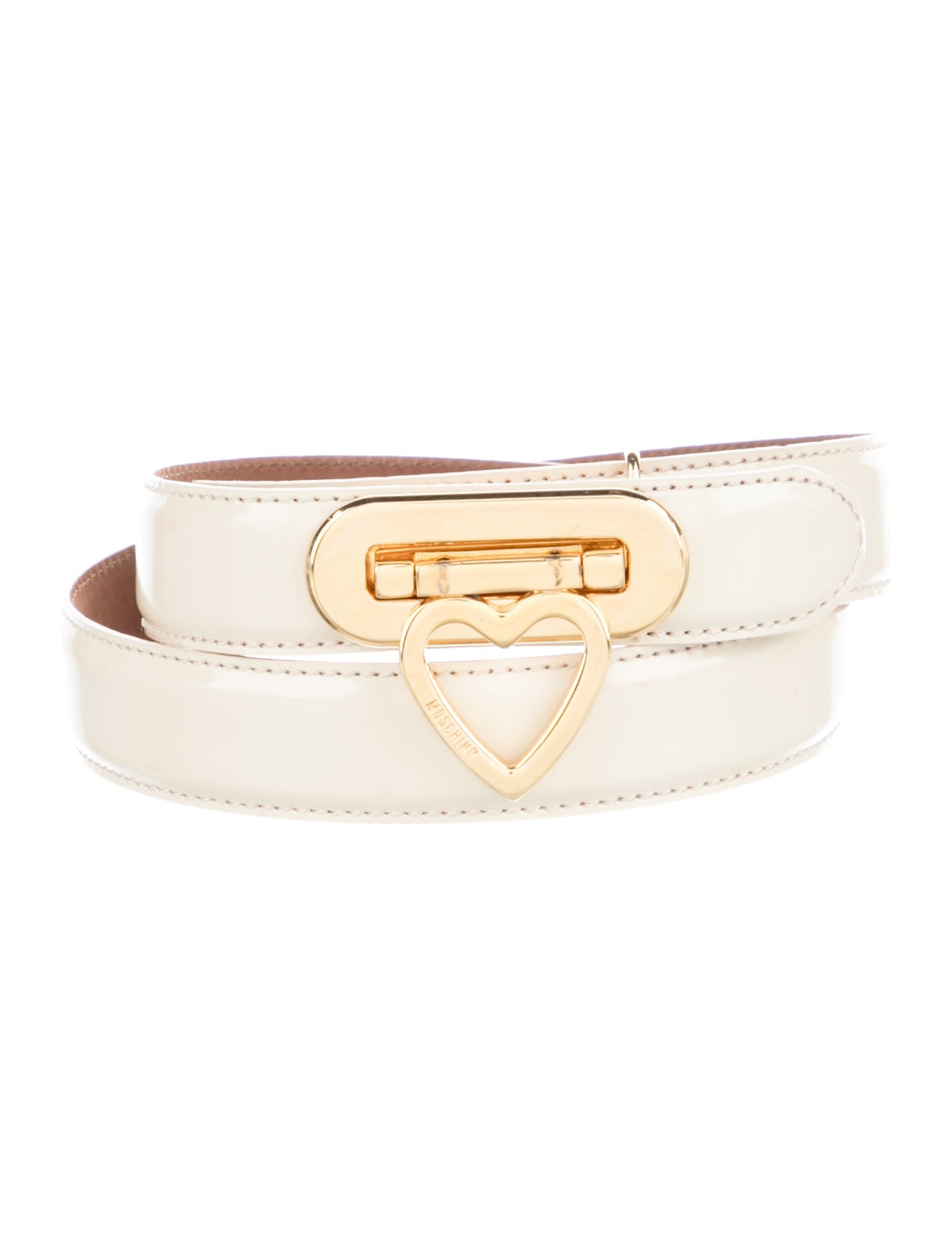 Moschino Skinny Leather Belt Kit - Neutrals Belts  display picture 1