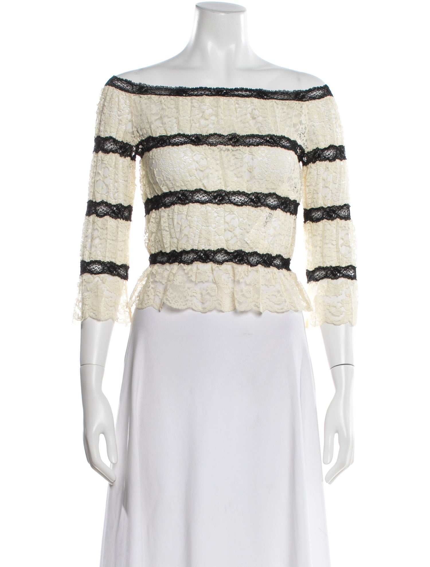 Moschino Patterned Off-The-Shoulder Top