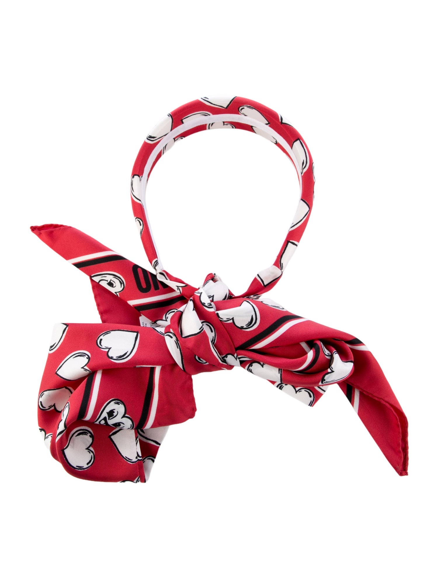 Moschino Printed Silk-Blend Headband w/Tags