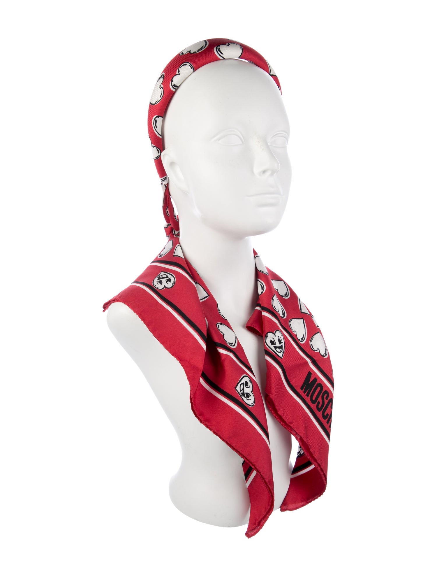 Moschino Printed Silk-Blend Headband w/Tags