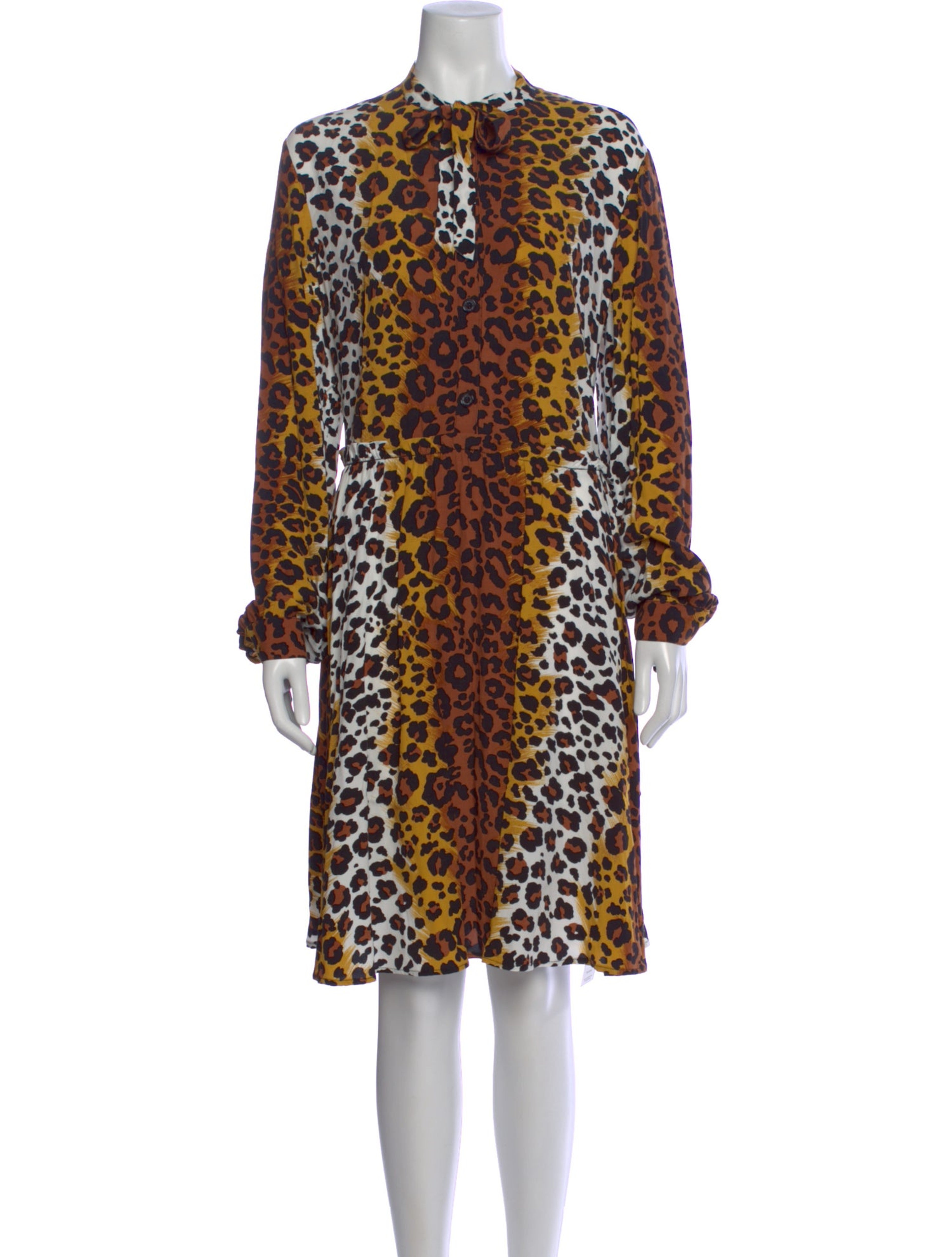 Animal Print Knee-Length Dress