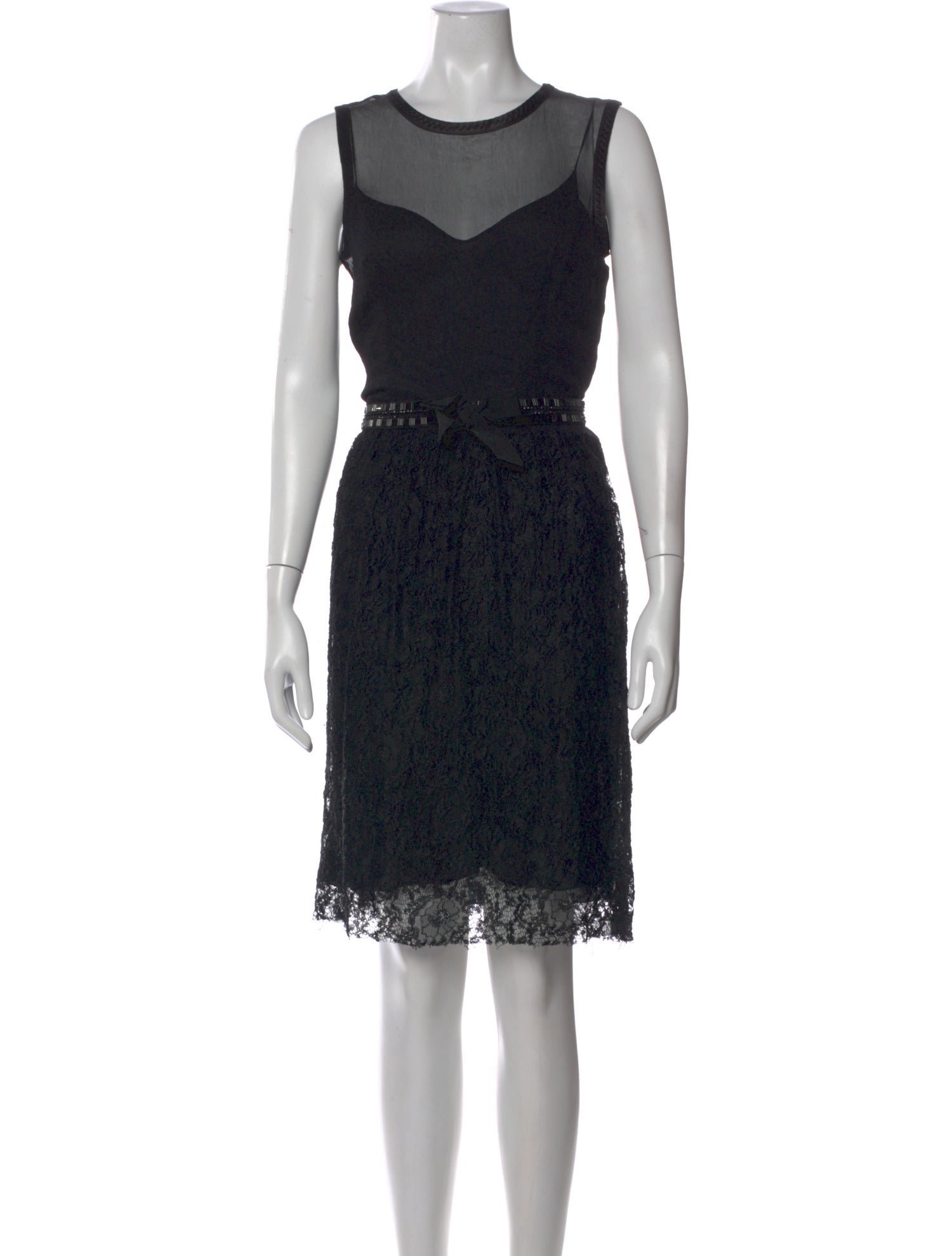 moschino cheap and chic black dress Lace Pattern Mini - Dresses, Clothing - MOS95689 Size:D0