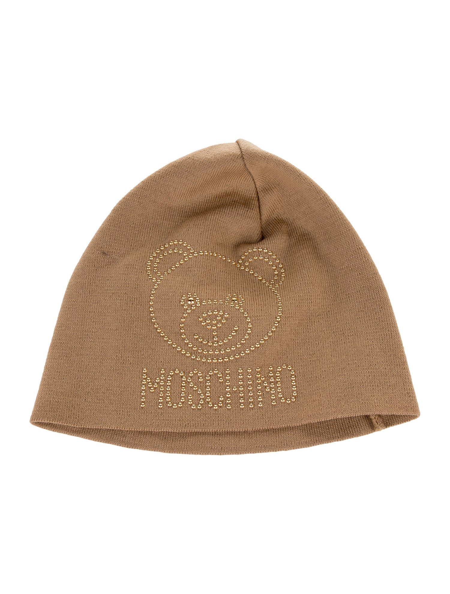 Moschino Neutral Wool Beanie